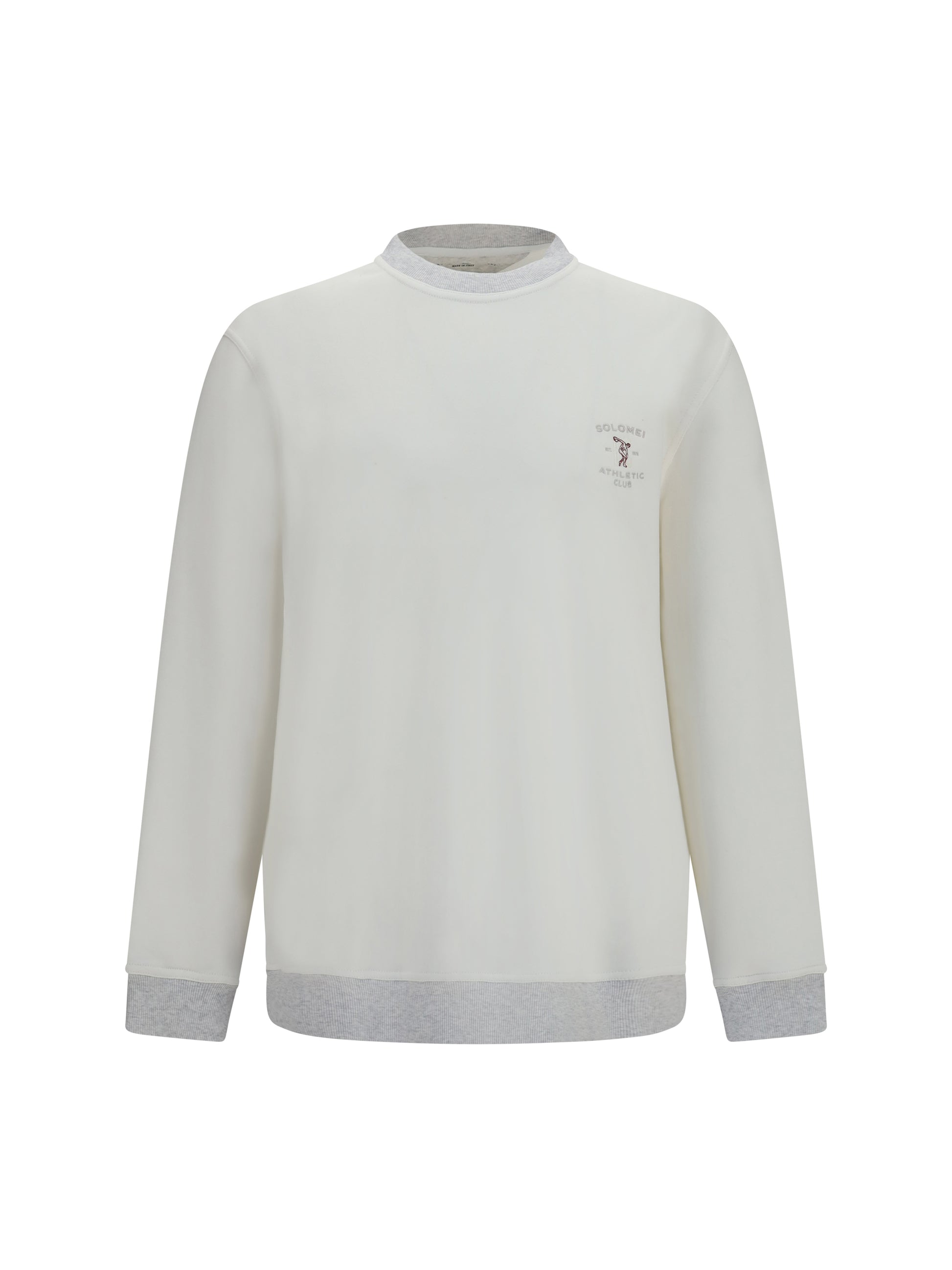 Brunello Cucinelli Men Cotton Sweatshirt With Embroidery BRUNELLO CUCINELLI