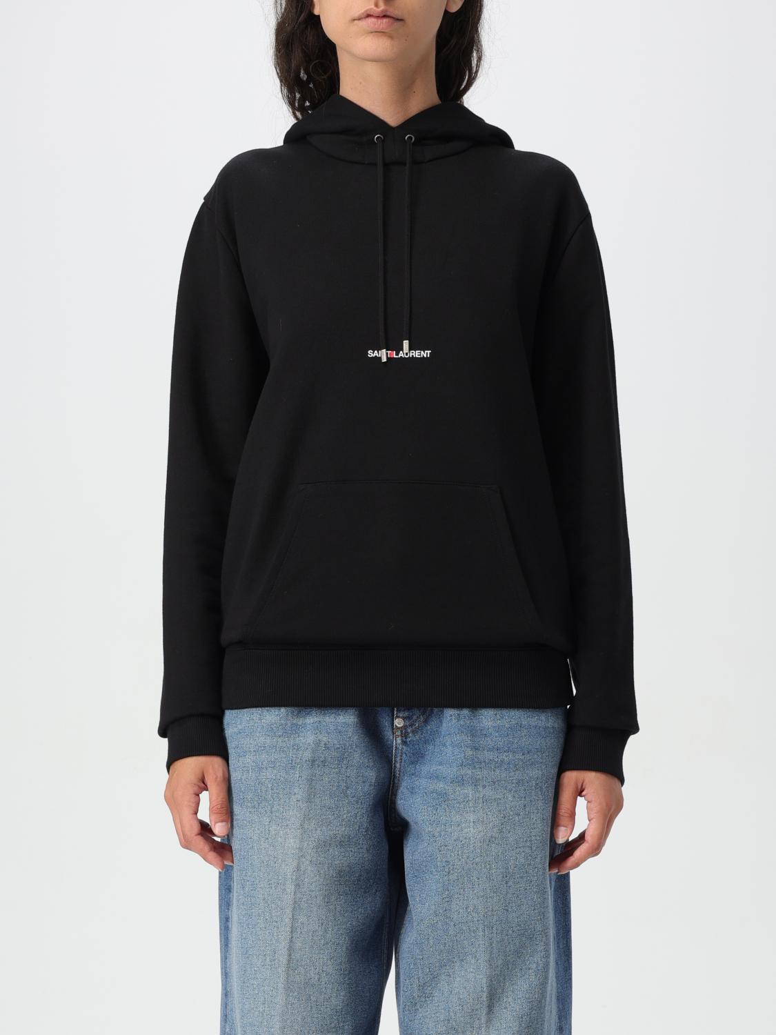 Saint Laurent Sweatshirt Woman Black SAINT LAURENT