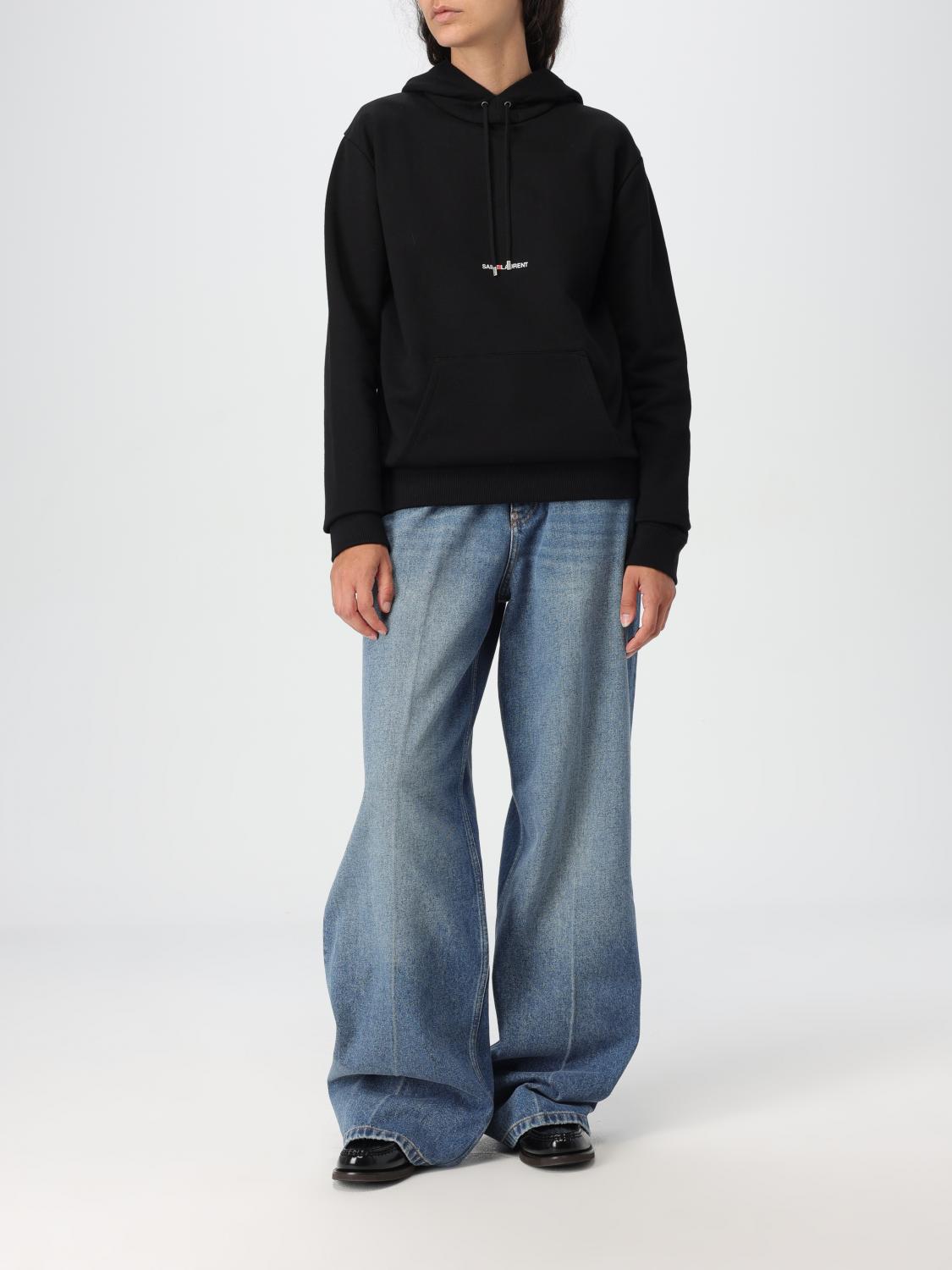 Saint Laurent Sweatshirt Woman Black SAINT LAURENT