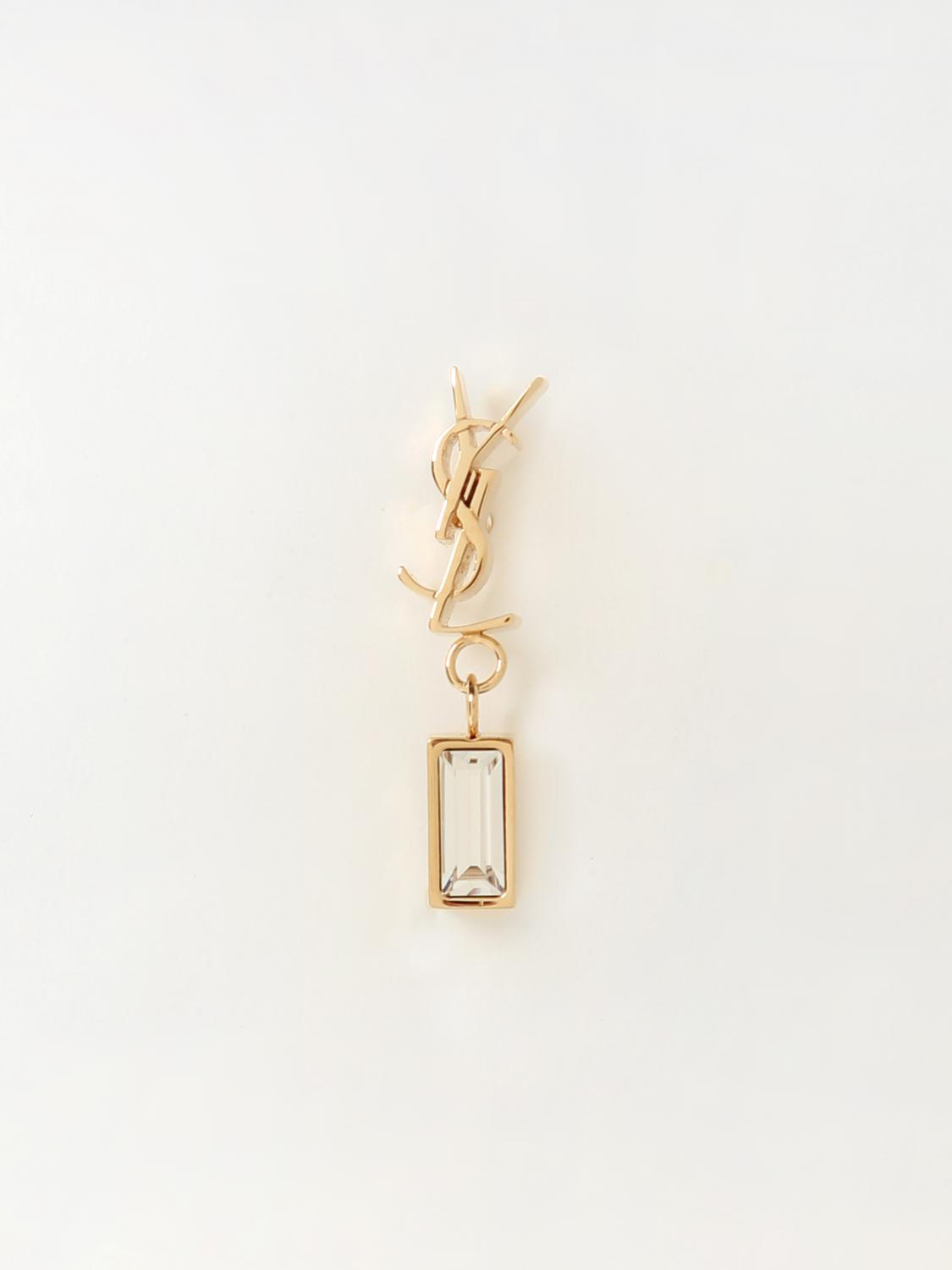 Saint Laurent Women Saint Laurent Brass Earring With Set Rhinestone SAINT LAURENT