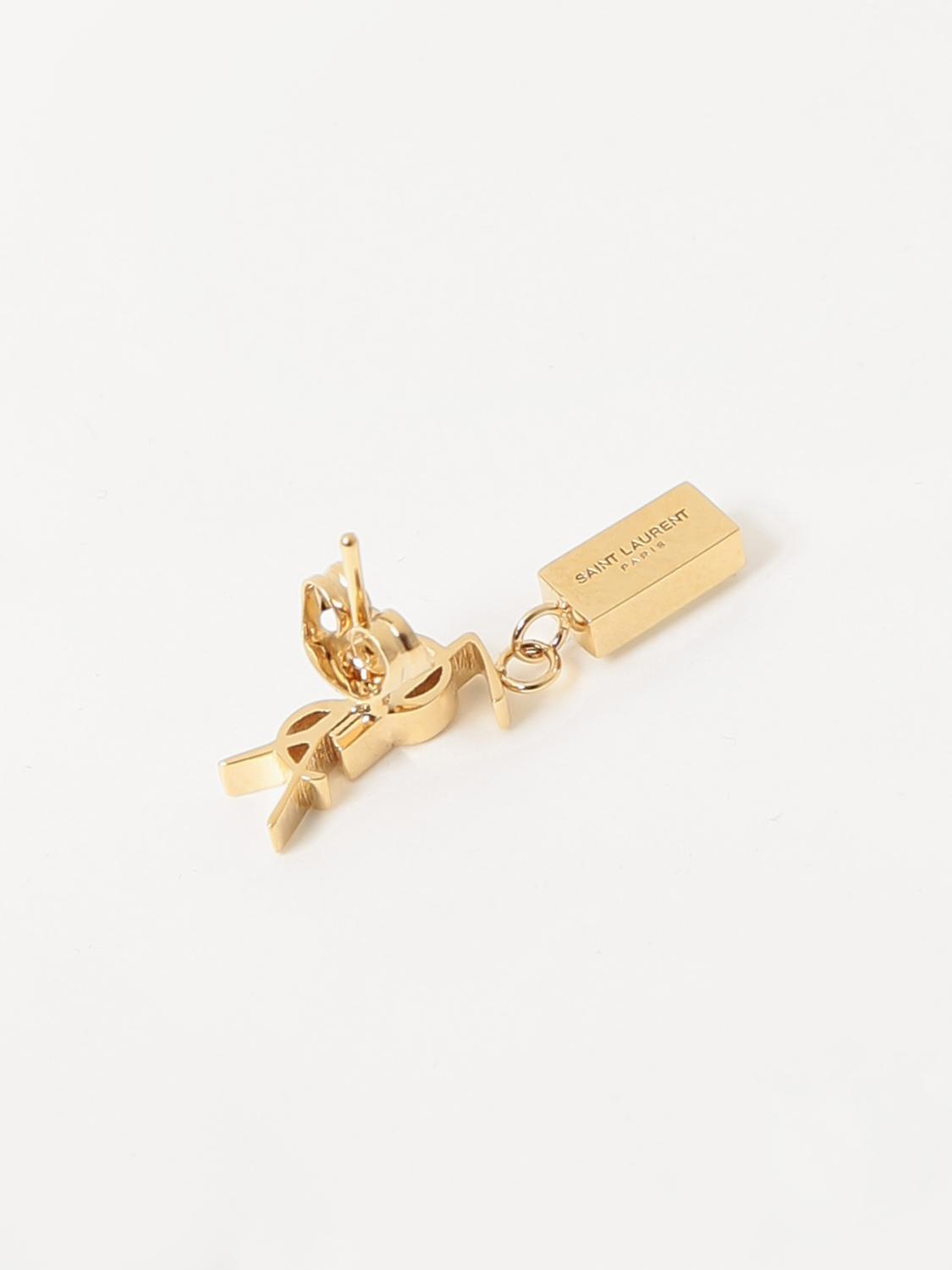 Saint Laurent Women Saint Laurent Brass Earring With Set Rhinestone SAINT LAURENT