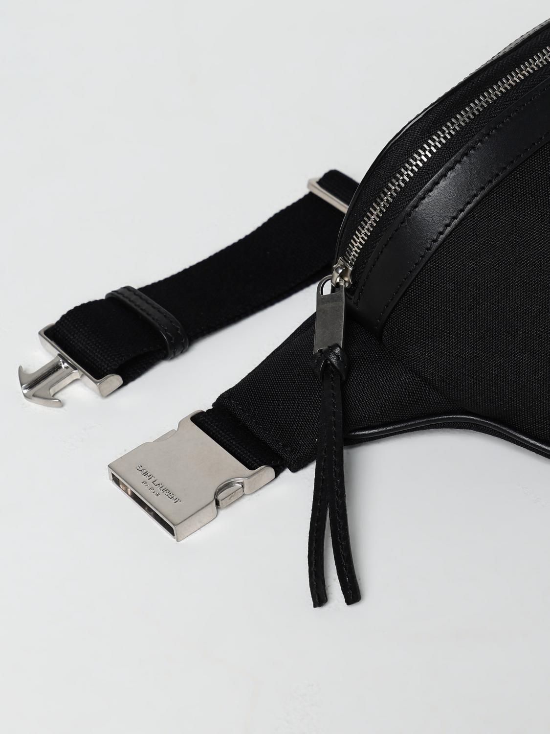 Saint Laurent Men Saint Laurent Canvas And Leather Belt Bag SAINT LAURENT