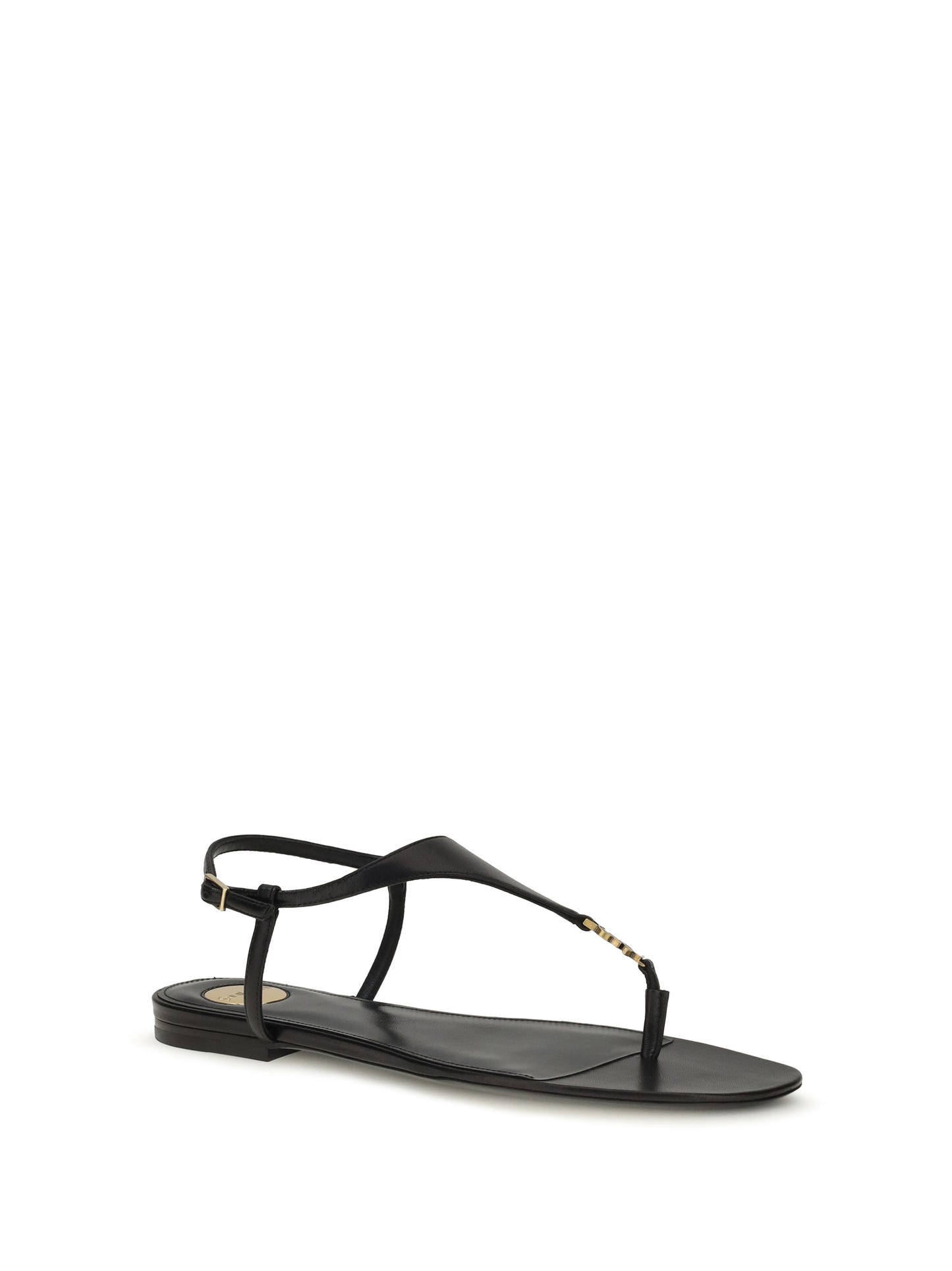 Saint Laurent Women Cassandre Leather Sandals SAINT LAURENT