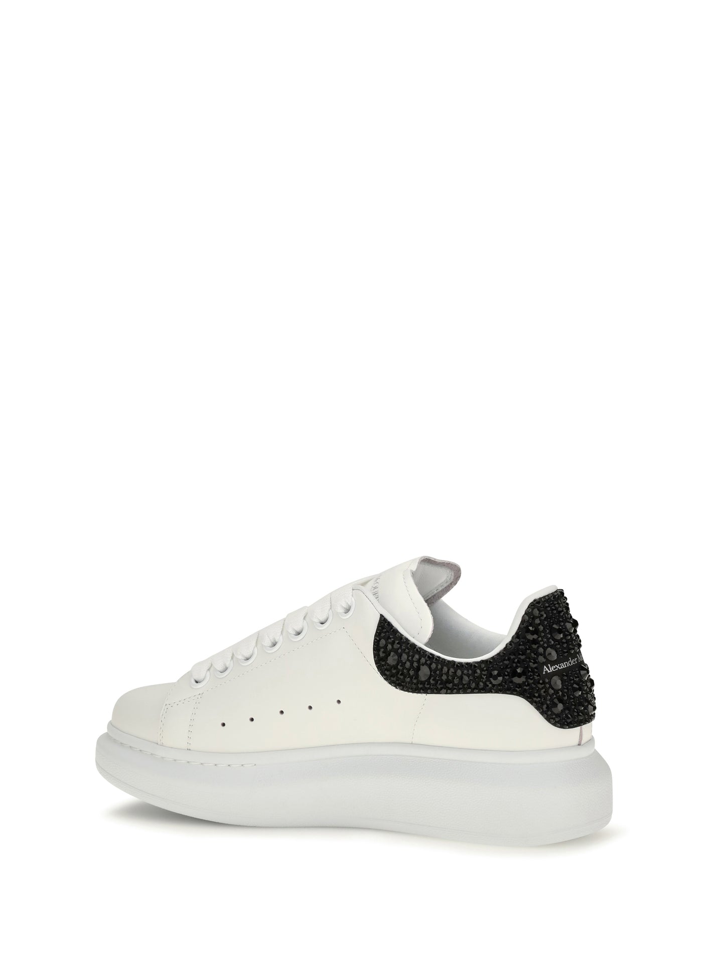 Alexander Mcqueen Women Oversized Sneakers With Suede Heel And Crystal Details ALEXANDER MCQUEEN