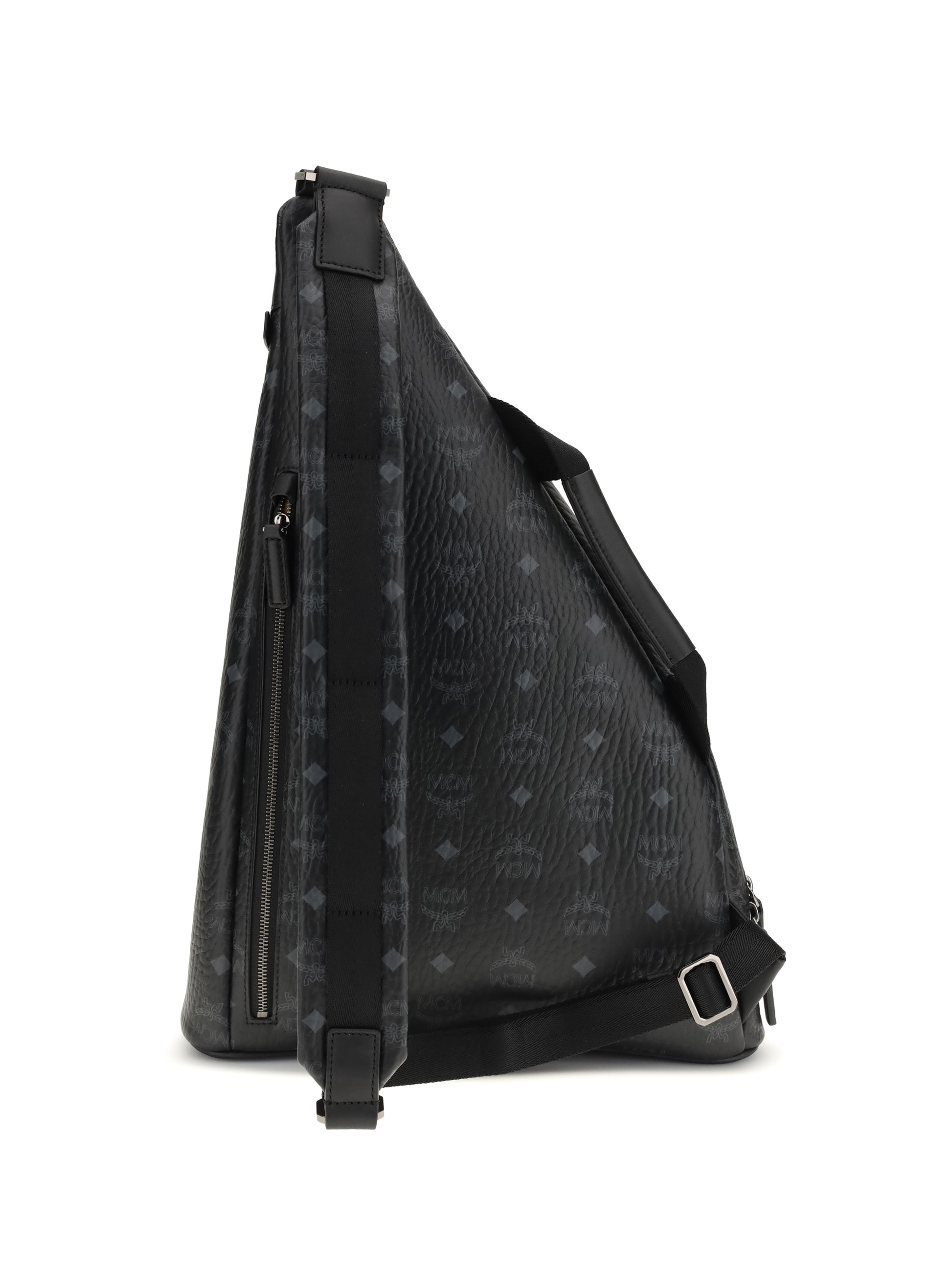 Mcm Men Aren Sling Printed Canvas Backpack MCM