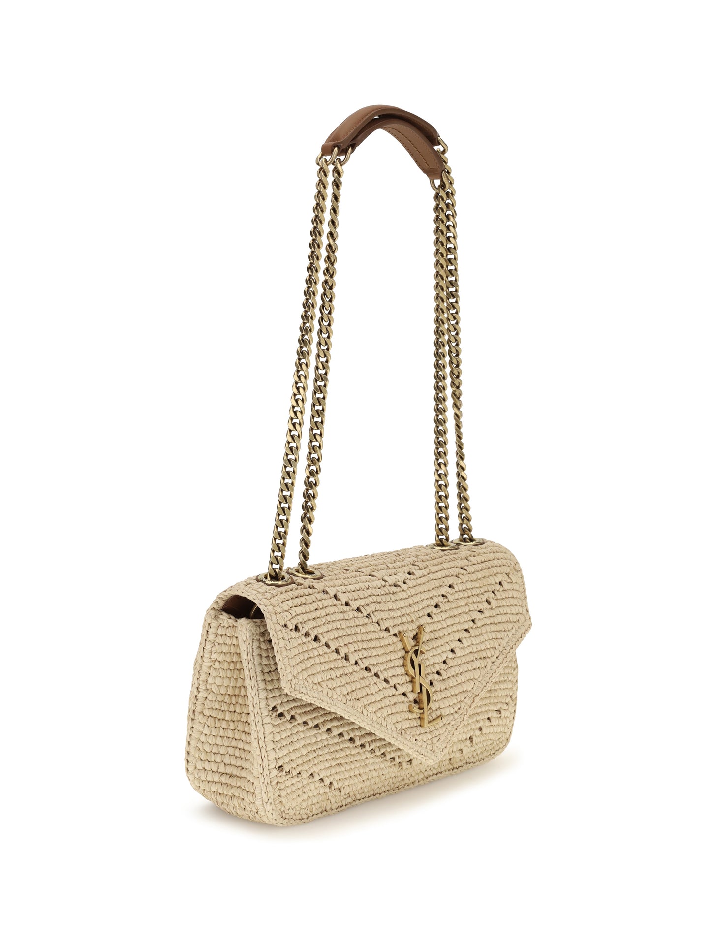 Saint Laurent Women Small Raffia Loulou Shoulder Bag SAINT LAURENT