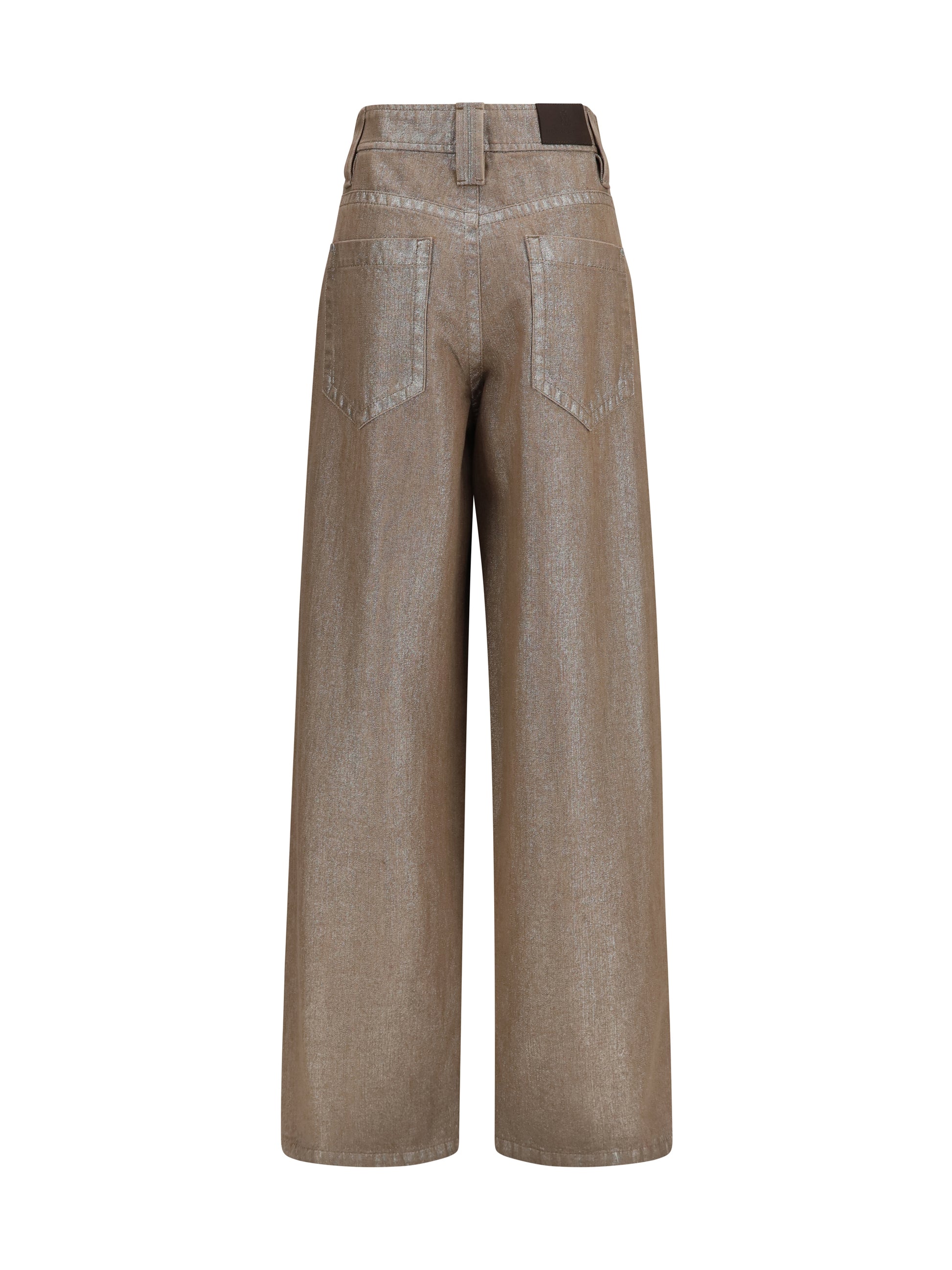 Brunello Cucinelli Women Lurex Wide-Leg Jeans BRUNELLO CUCINELLI