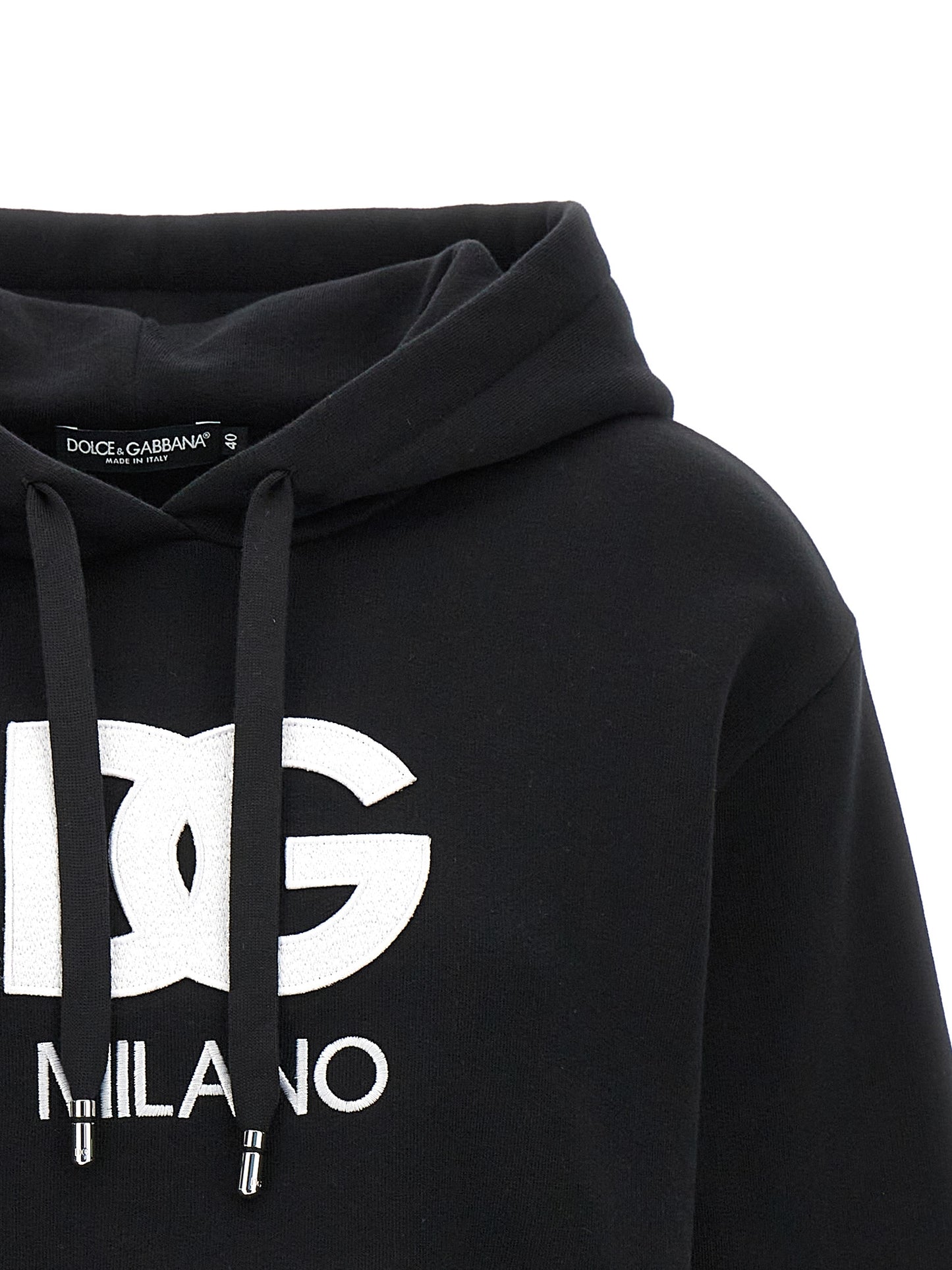 Dolce & Gabbana Women Logo Embroidery Cropped Hoodie DOLCE & GABBANA