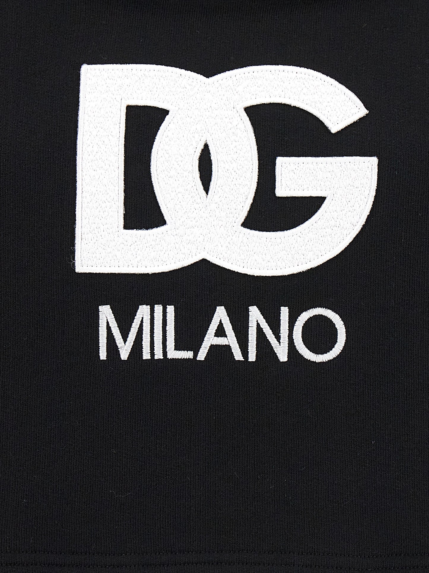 Dolce & Gabbana Women Logo Embroidery Cropped Hoodie DOLCE & GABBANA