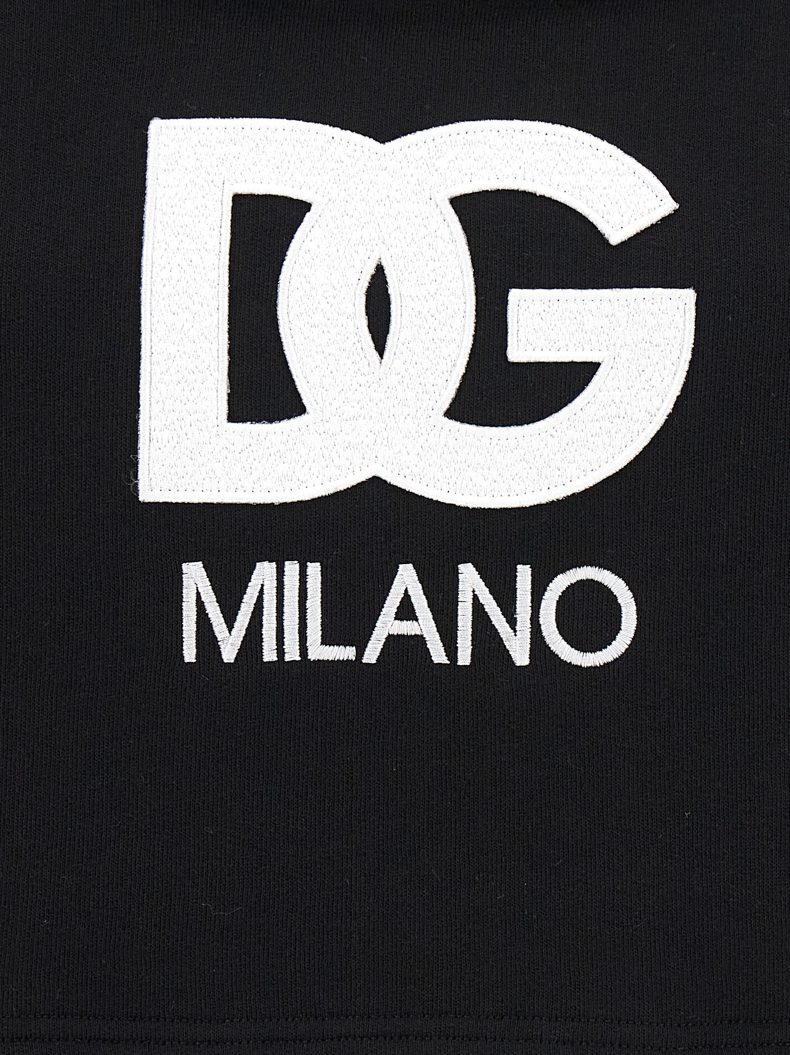 Dolce & Gabbana Women Logo Embroidery Cropped Hoodie DOLCE & GABBANA