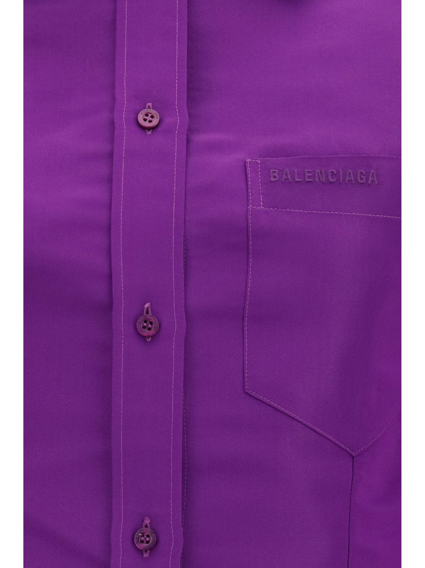 Balenciaga Women Asymmetric Cotton Shirt BALENCIAGA