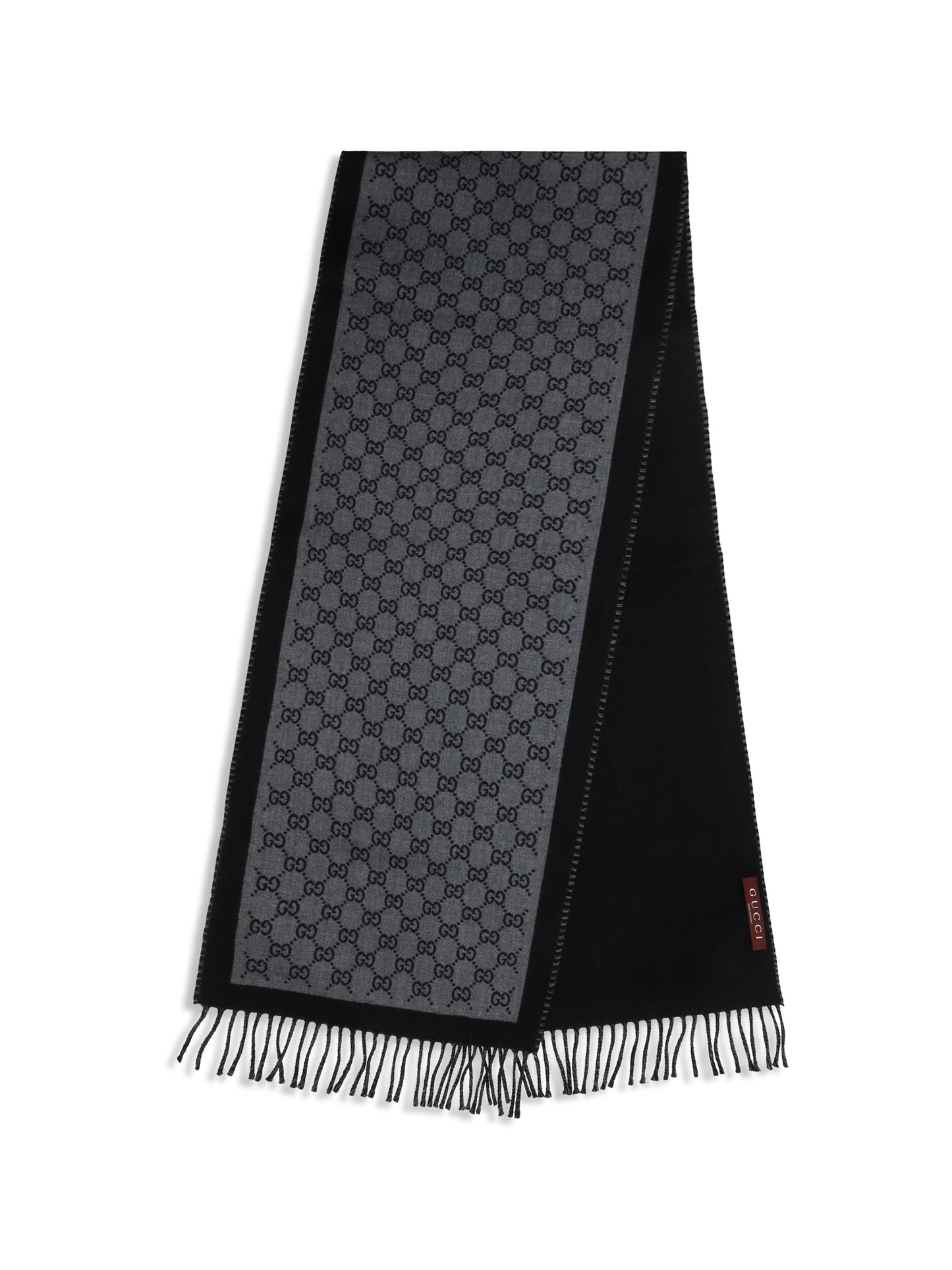 Gucci Men Gg Jacquard Wool Scarf GUCCI