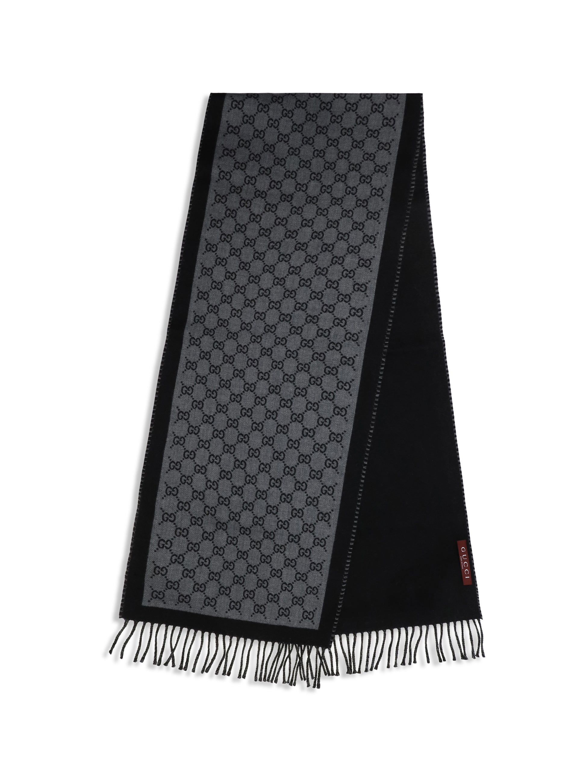 Gucci Men Gg Jacquard Wool Scarf GUCCI