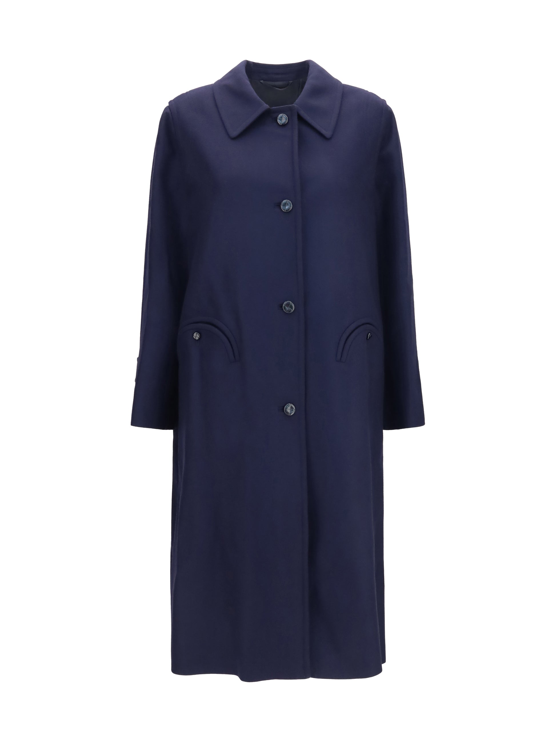 Blazè Milano Women Nitak Woolly Wool Trench Coat BLAZE MILANO