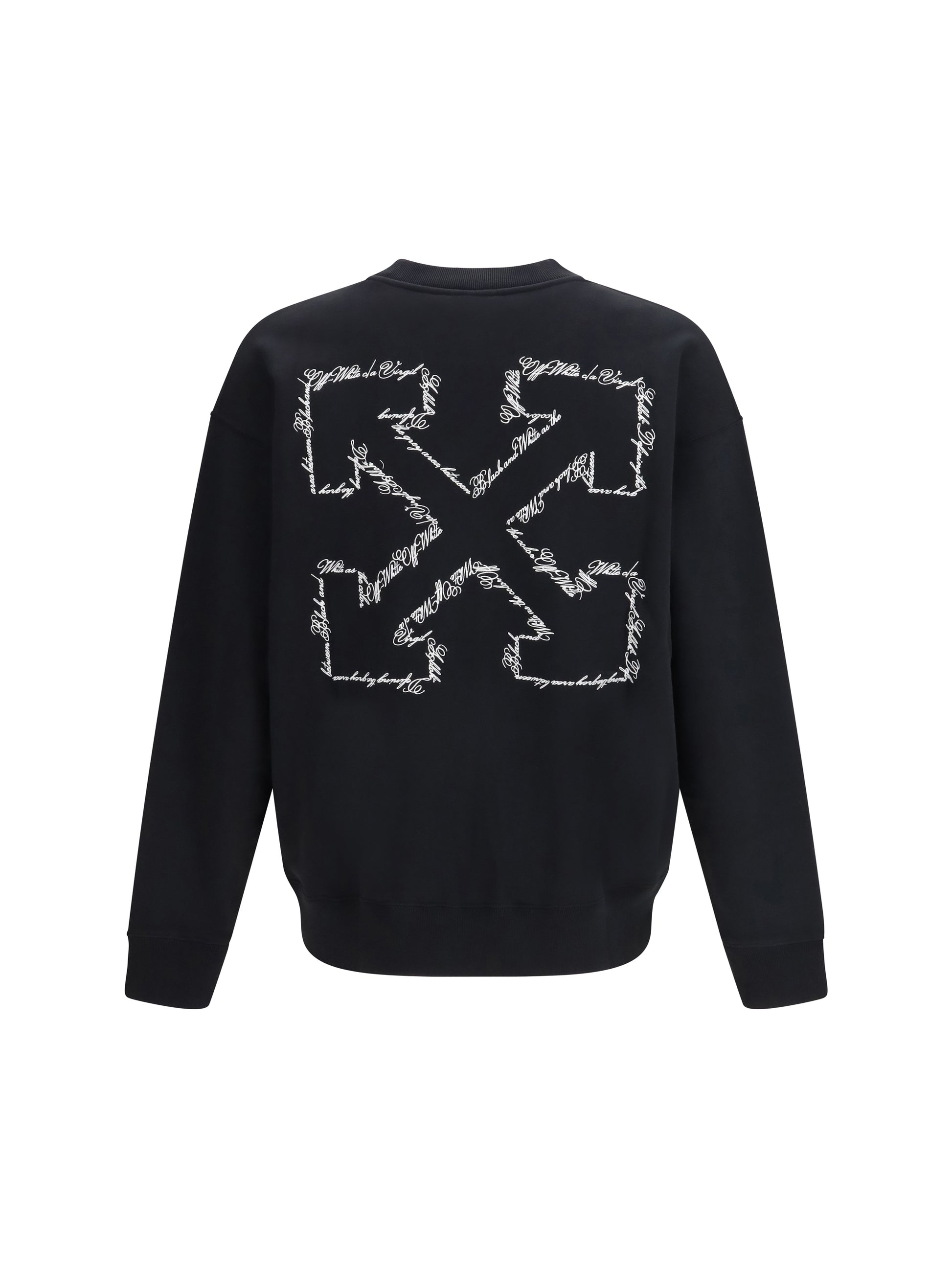 Off-White Men Script Arrow Crewneck Sweatshirt OFF-WHITE