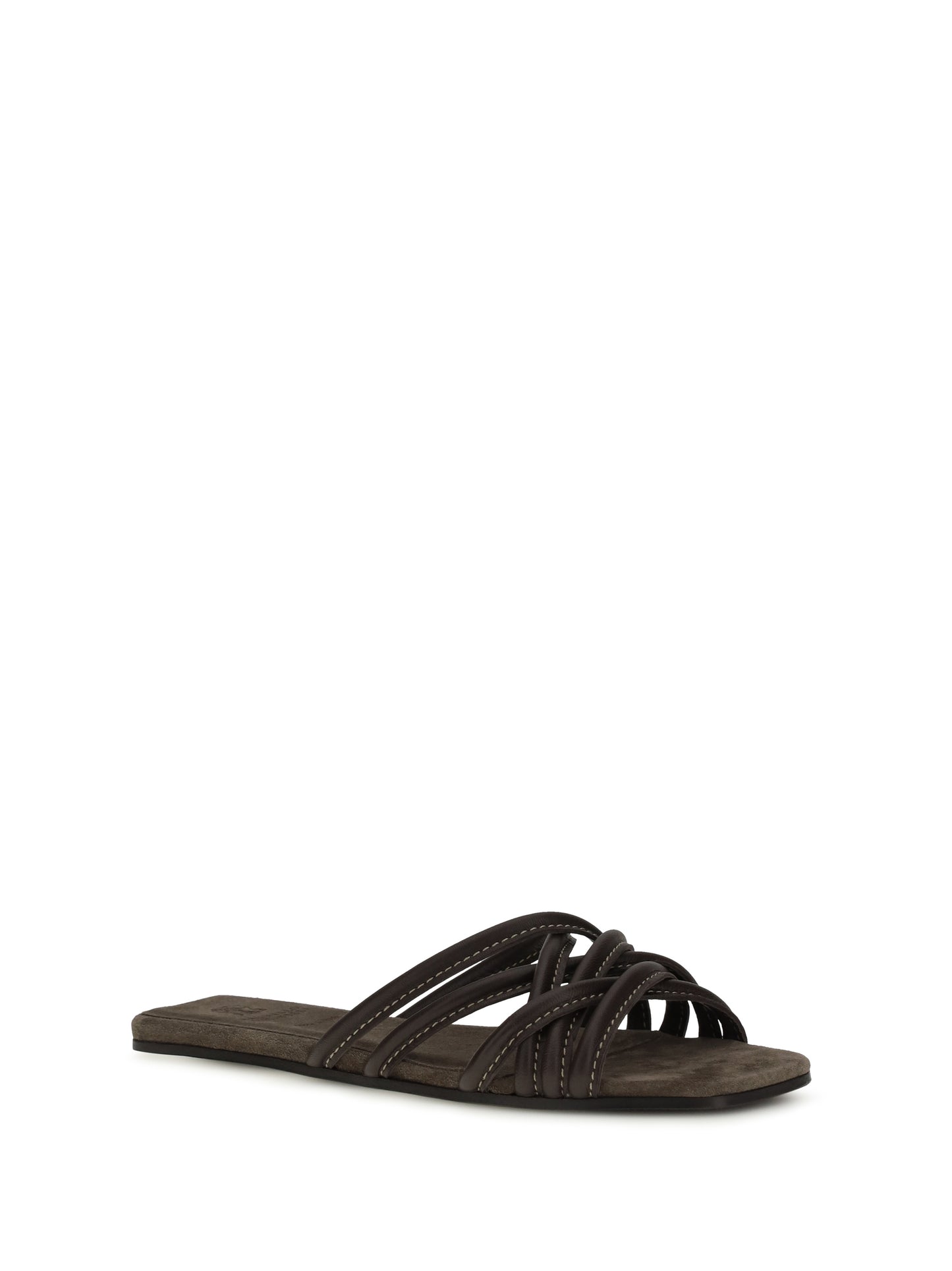 Brunello Cucinelli Women Flat Leather Sandals BRUNELLO CUCINELLI