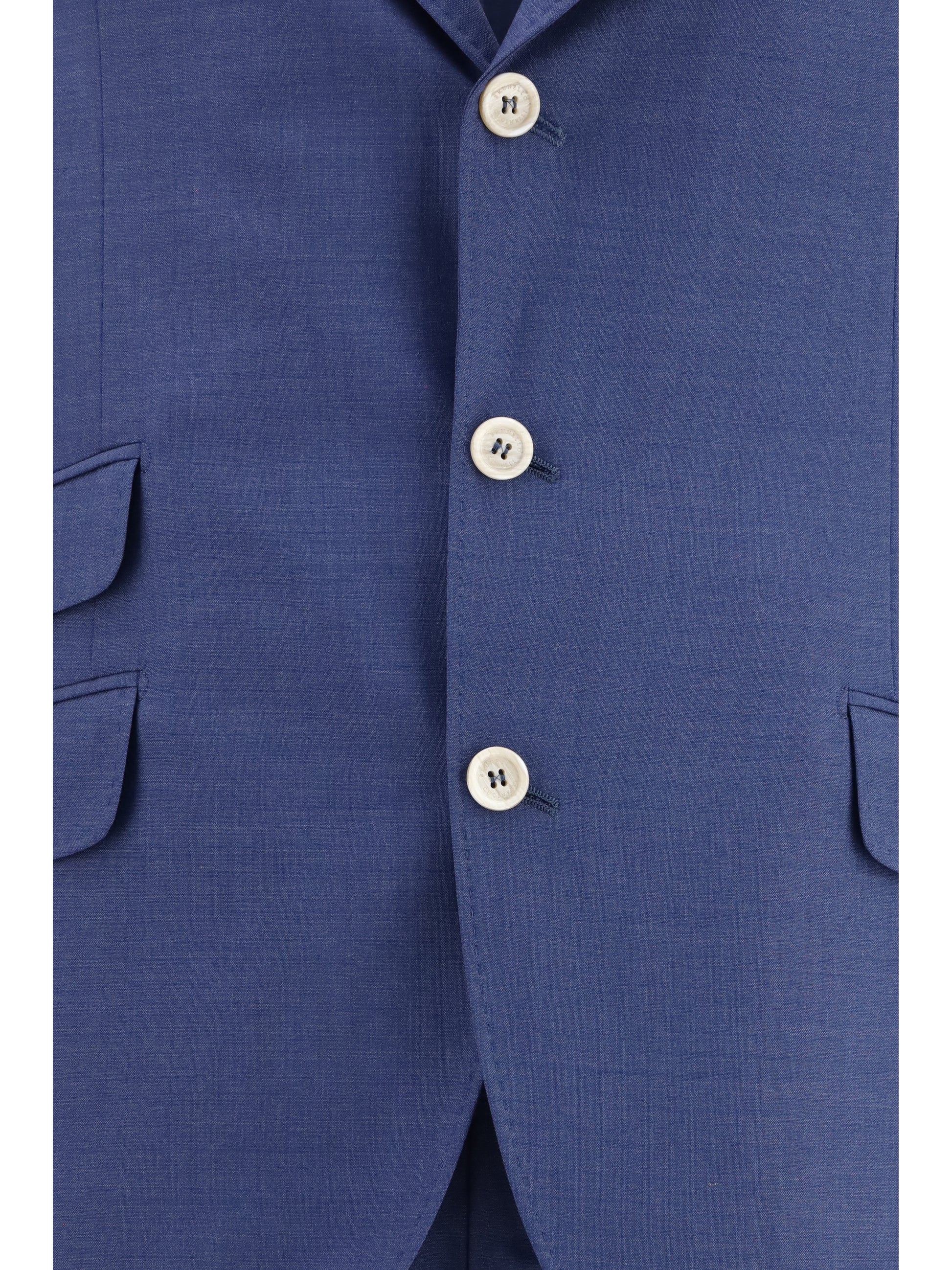 Brunello Cucinelli Men Single-Breasted Suit With Peak Lapels BRUNELLO CUCINELLI