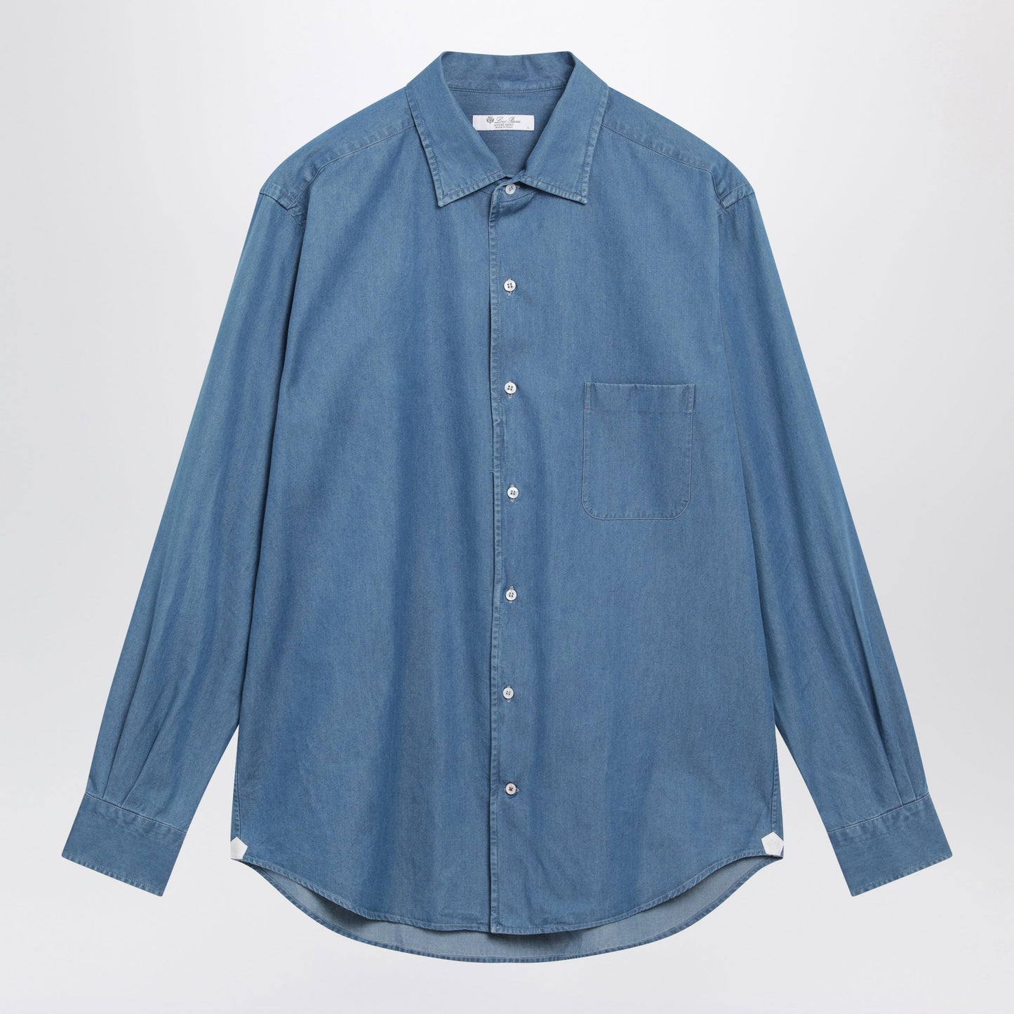 Loro Piana Andre Cotton Denim Shirt In Super Stone Washed Men LORO PIANA