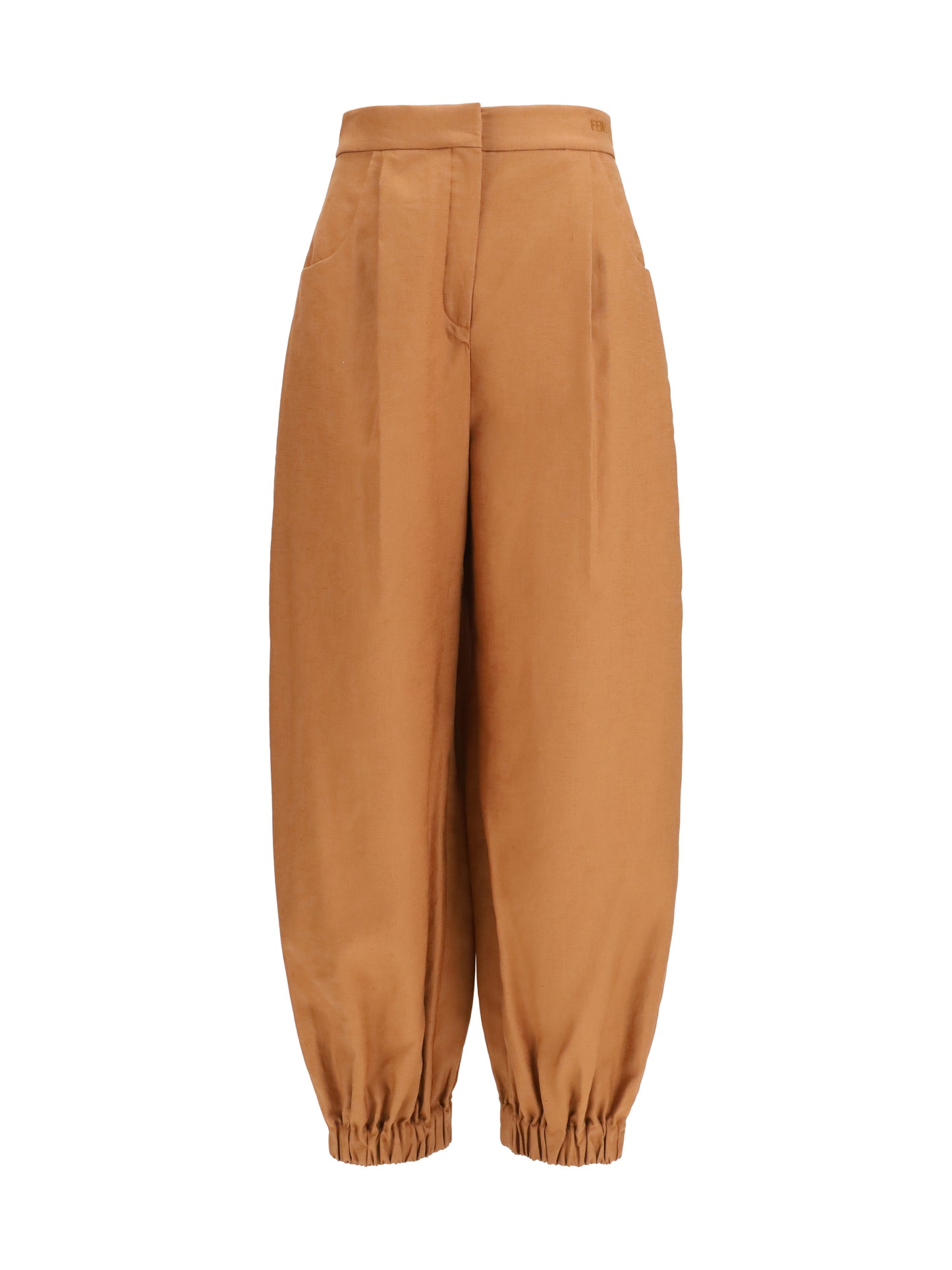 Fendi Women Cotton And Linen Balloon Pants FENDI