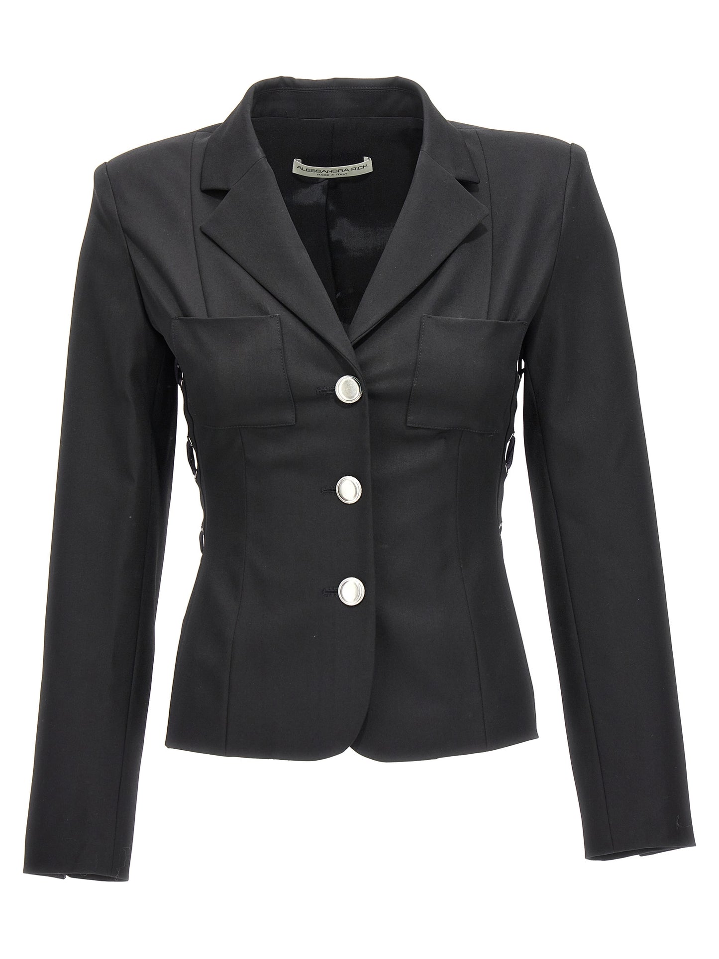 Alessandra Rich Women Single Breast Lace-Up Blazer Jacket ALESSANDRA RICH