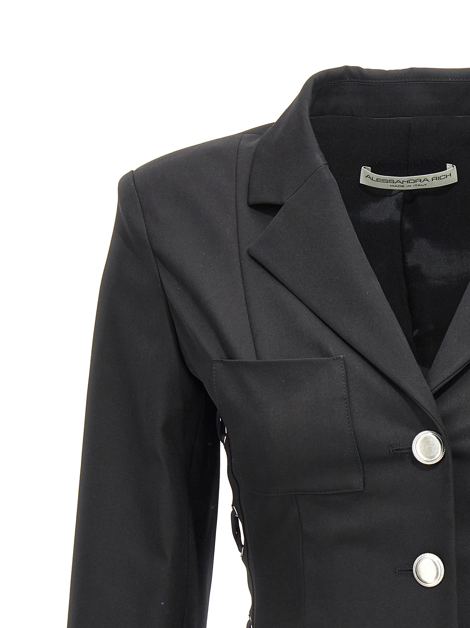 Alessandra Rich Women Single Breast Lace-Up Blazer Jacket ALESSANDRA RICH