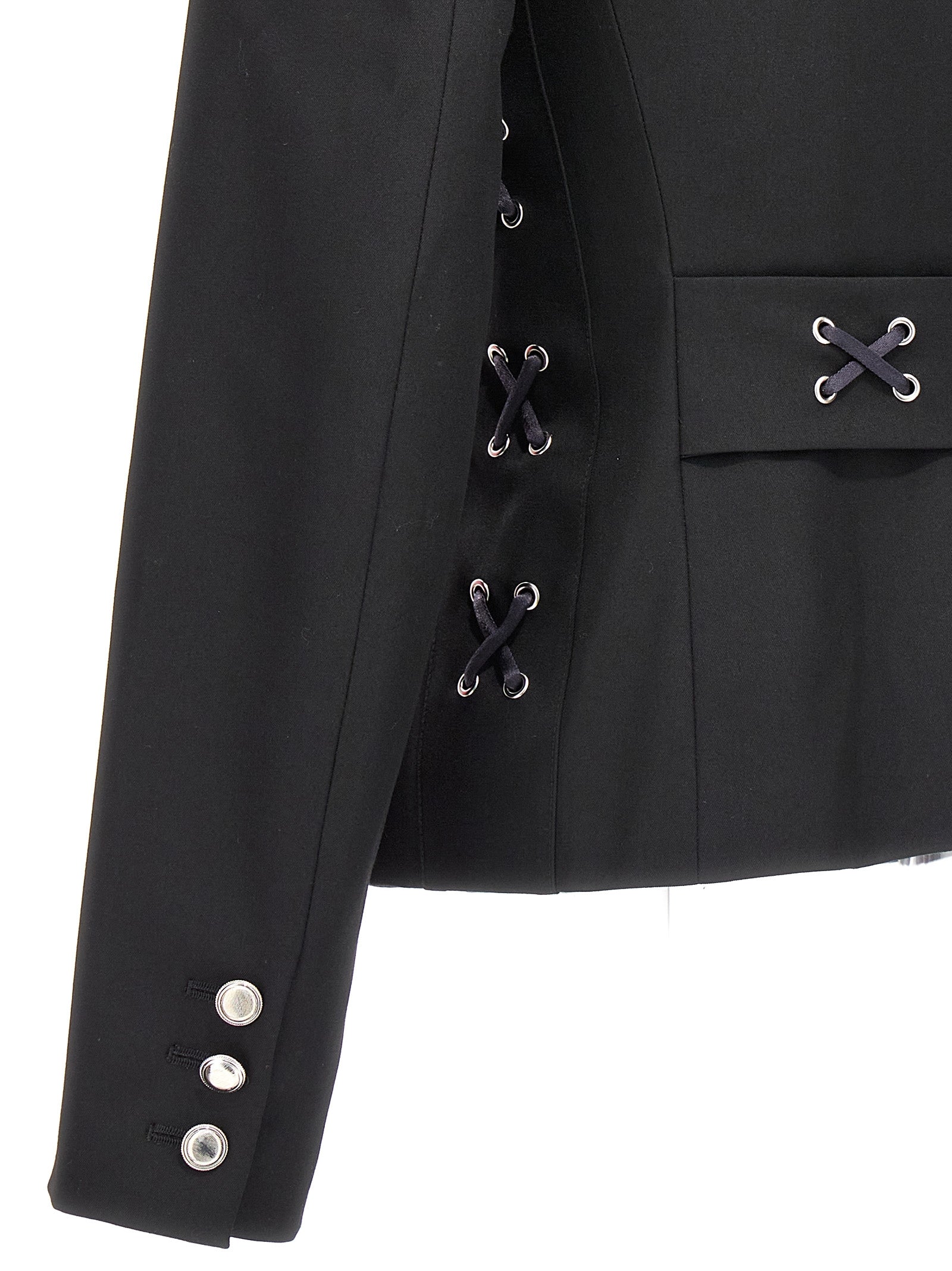 Alessandra Rich Women Single Breast Lace-Up Blazer Jacket ALESSANDRA RICH
