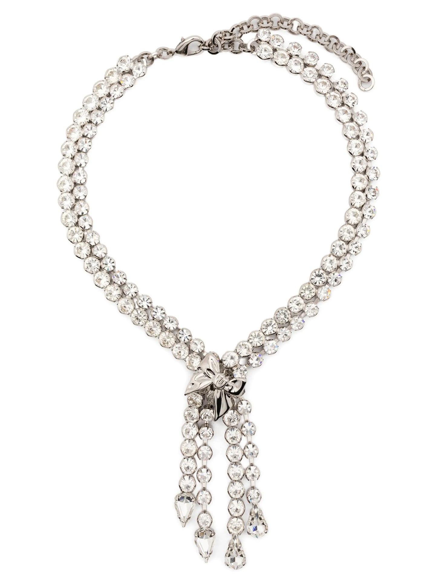 Alessandra Rich Women Bow Crystals Necklace ALESSANDRA RICH