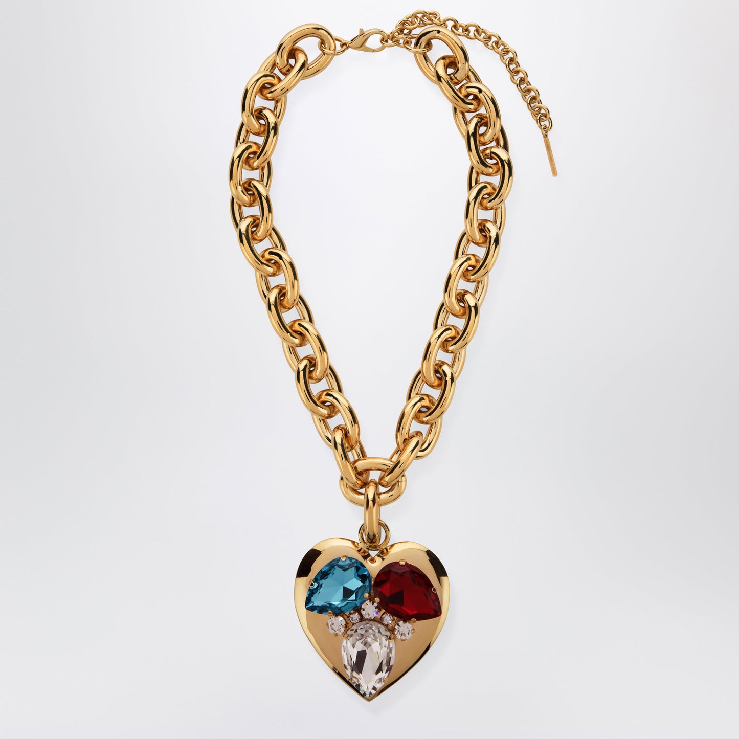 Alessandra Rich Gold-Tone Chain Necklace With Heart Pendant Women ALESSANDRA RICH