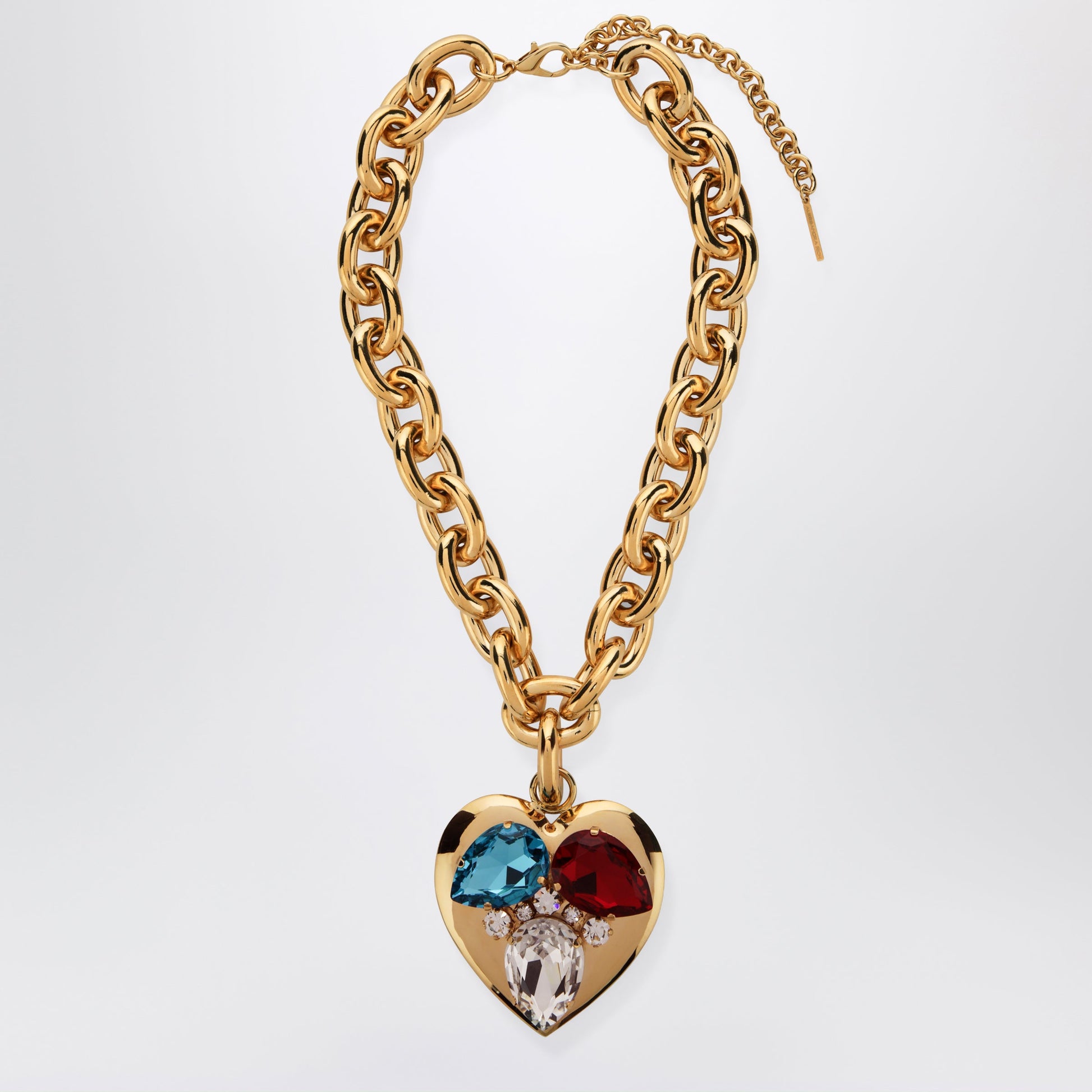 Alessandra Rich Gold-Tone Chain Necklace With Heart Pendant Women ALESSANDRA RICH