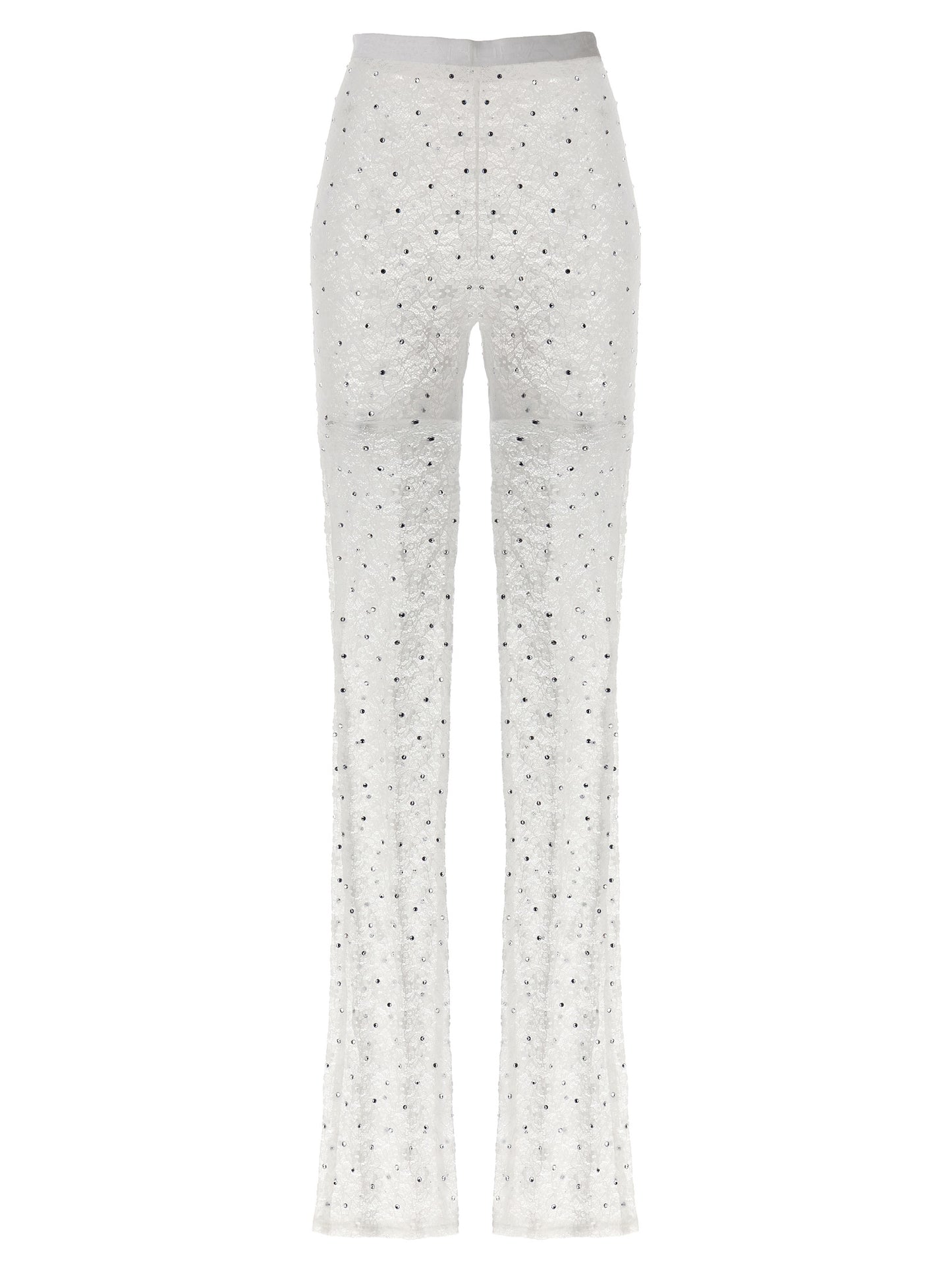 Alessandra Rich Women Rhinestone Lace Leggings ALESSANDRA RICH