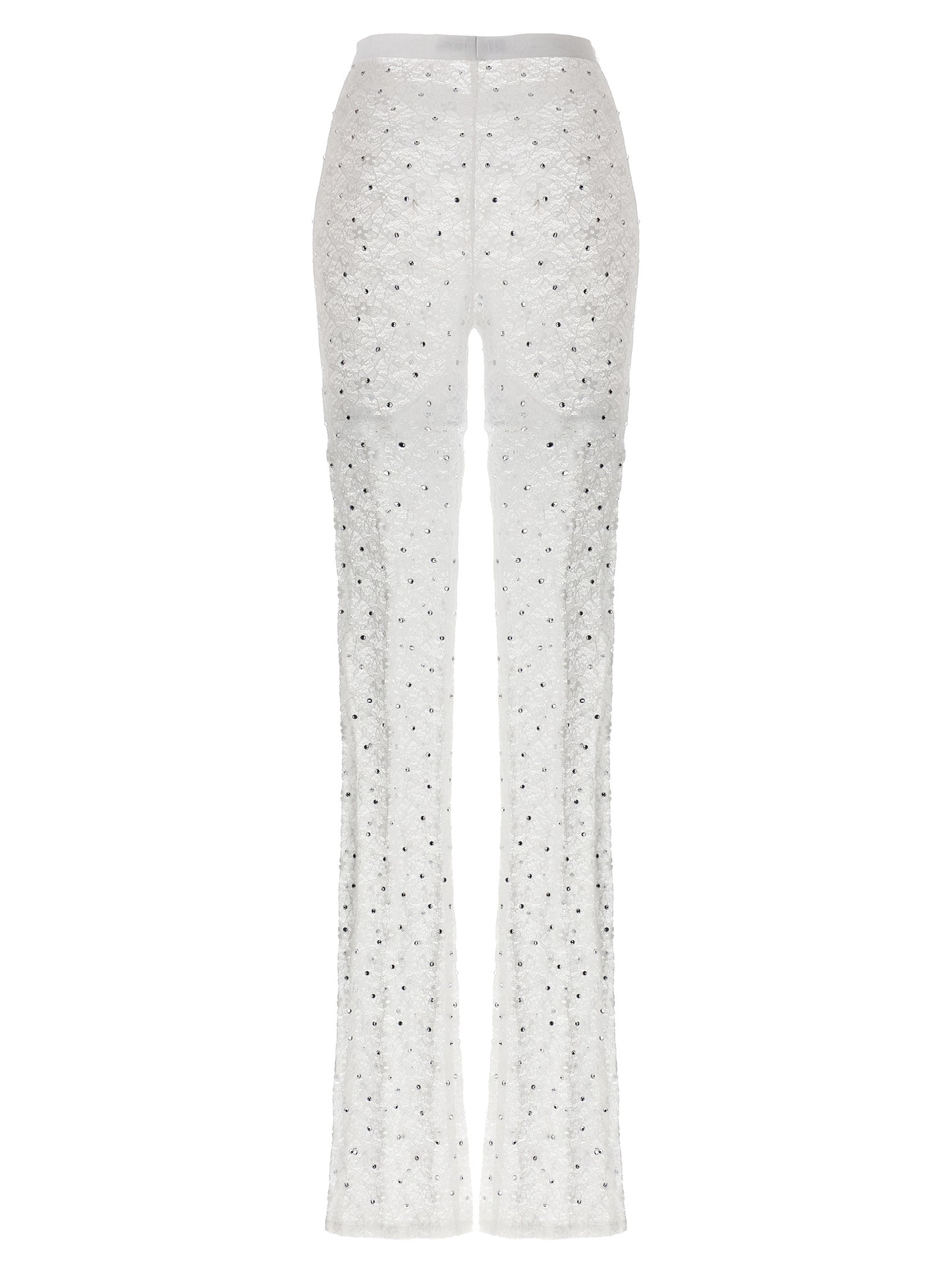 Alessandra Rich Women Rhinestone Lace Leggings ALESSANDRA RICH