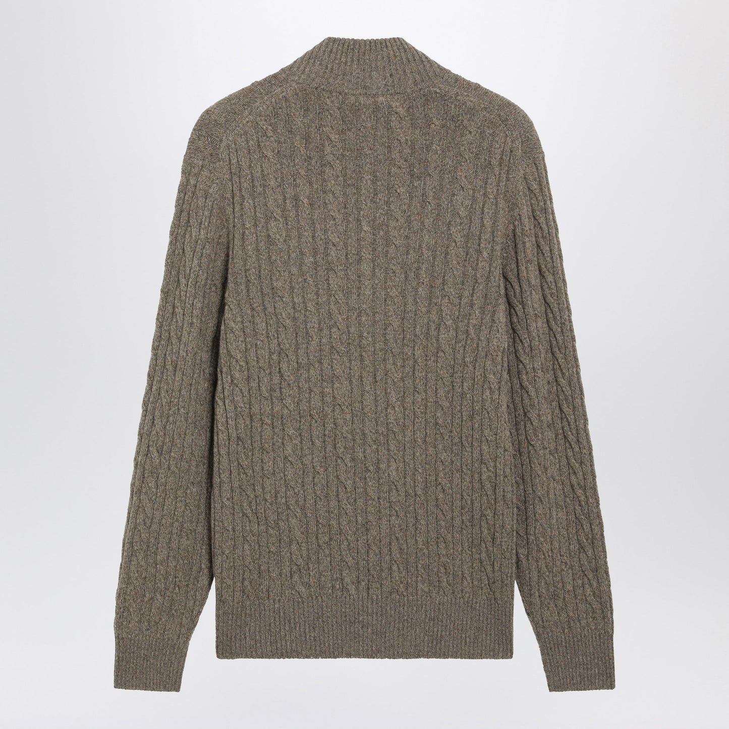 Loro Piana Brown Cable-Knit Sweater In Baby Cashmere Men LORO PIANA