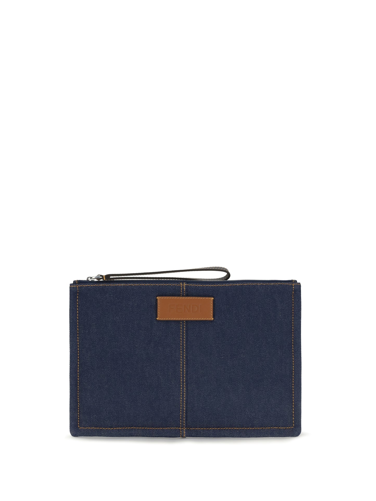 Fendi Men Medium Denim Pouch FENDI
