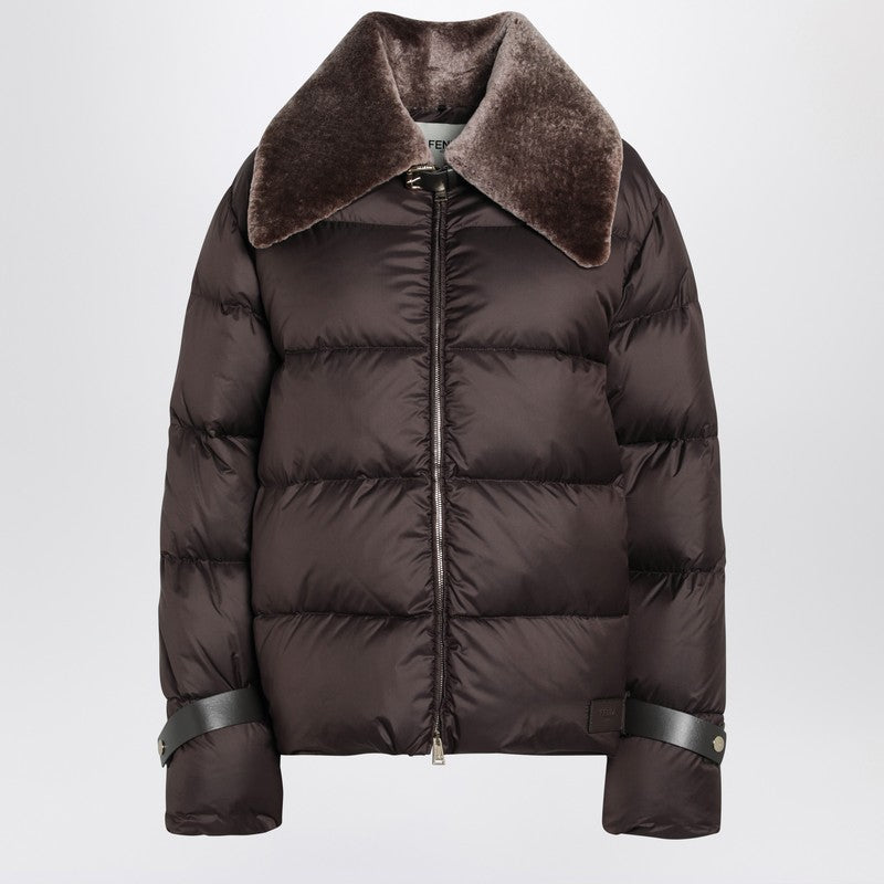 Fendi Brown Ski Down Jacket Women FENDI