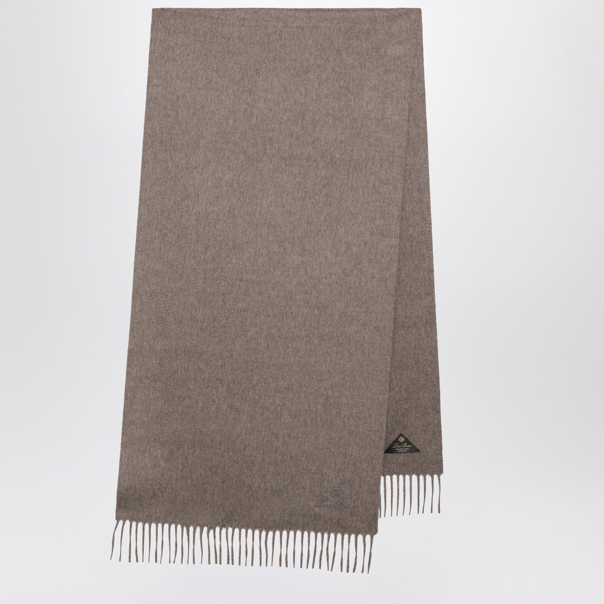 Loro Piana Taupe Cashmere Scarf Women LORO PIANA