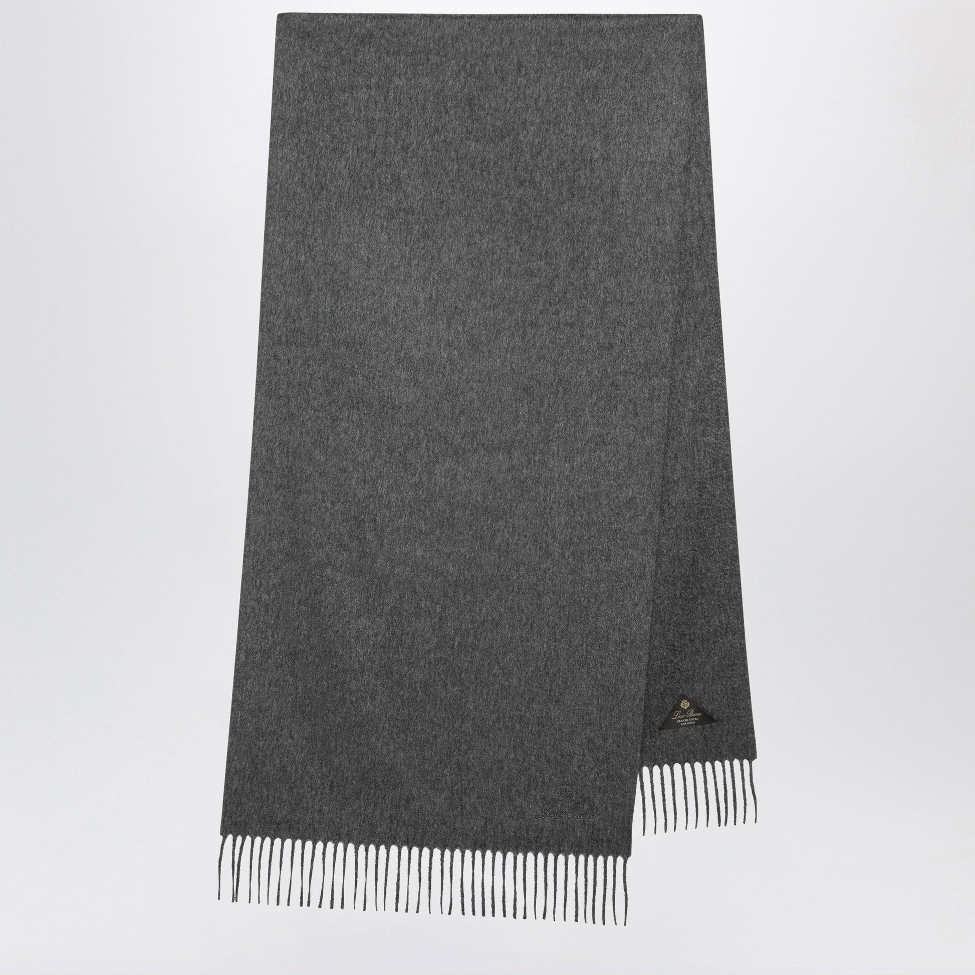 Loro Piana Grande Unita Scarf In Grey Melange Men LORO PIANA