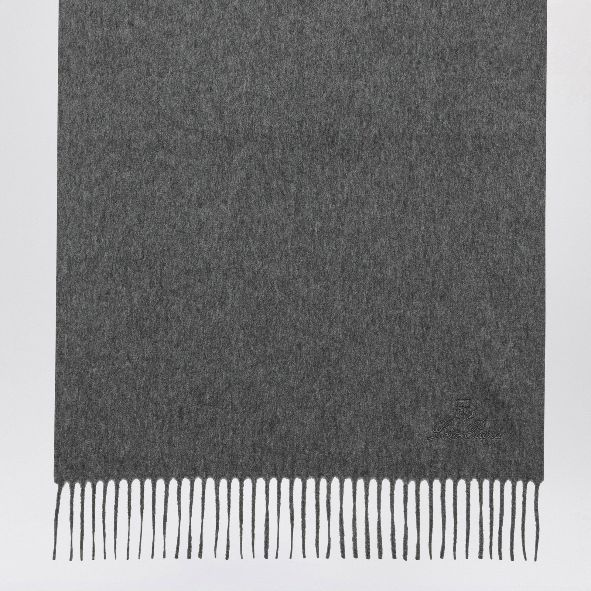 Loro Piana Grande Unita Scarf In Grey Melange Men LORO PIANA