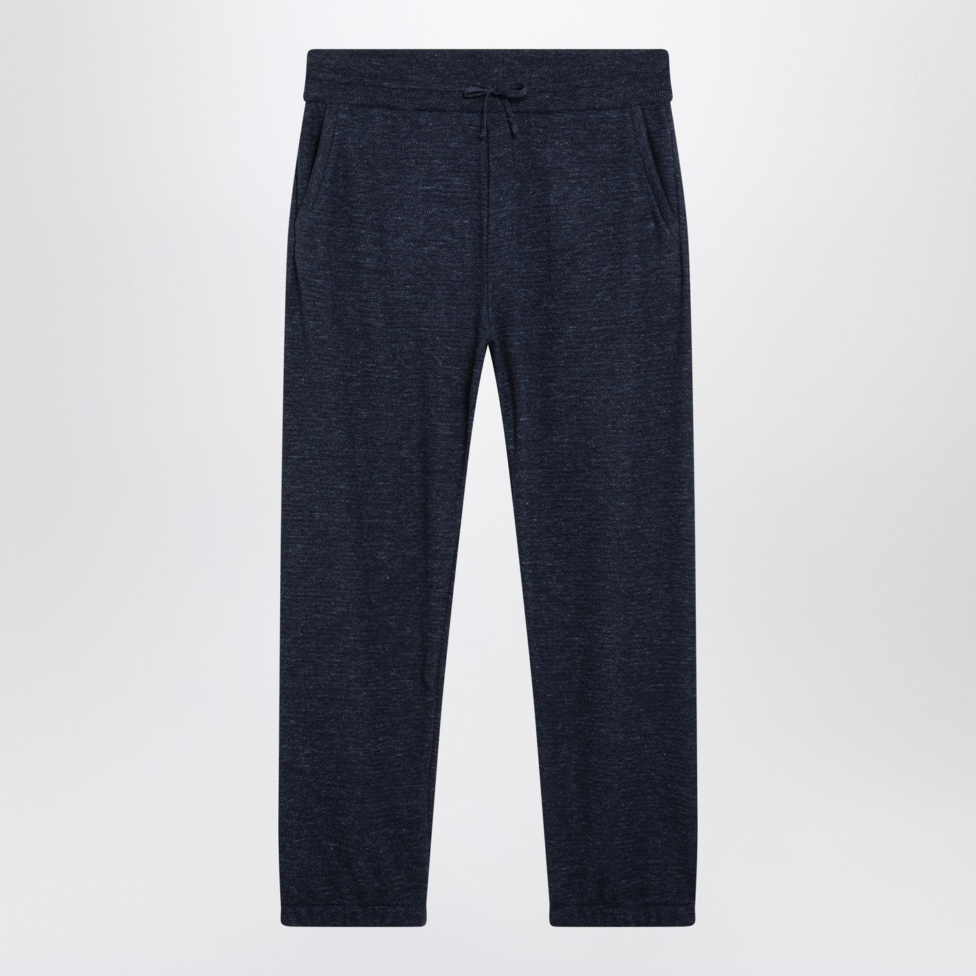 Loro Piana Gokarna Blue Melange Wool-Blend Trousers Men LORO PIANA