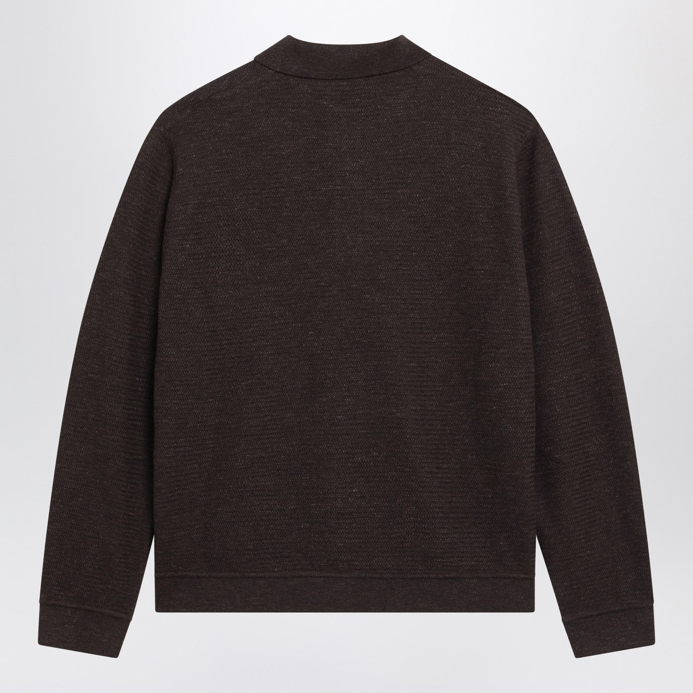 Loro Piana Gokarna Brown Wool-Blend Polo Shirt Men LORO PIANA