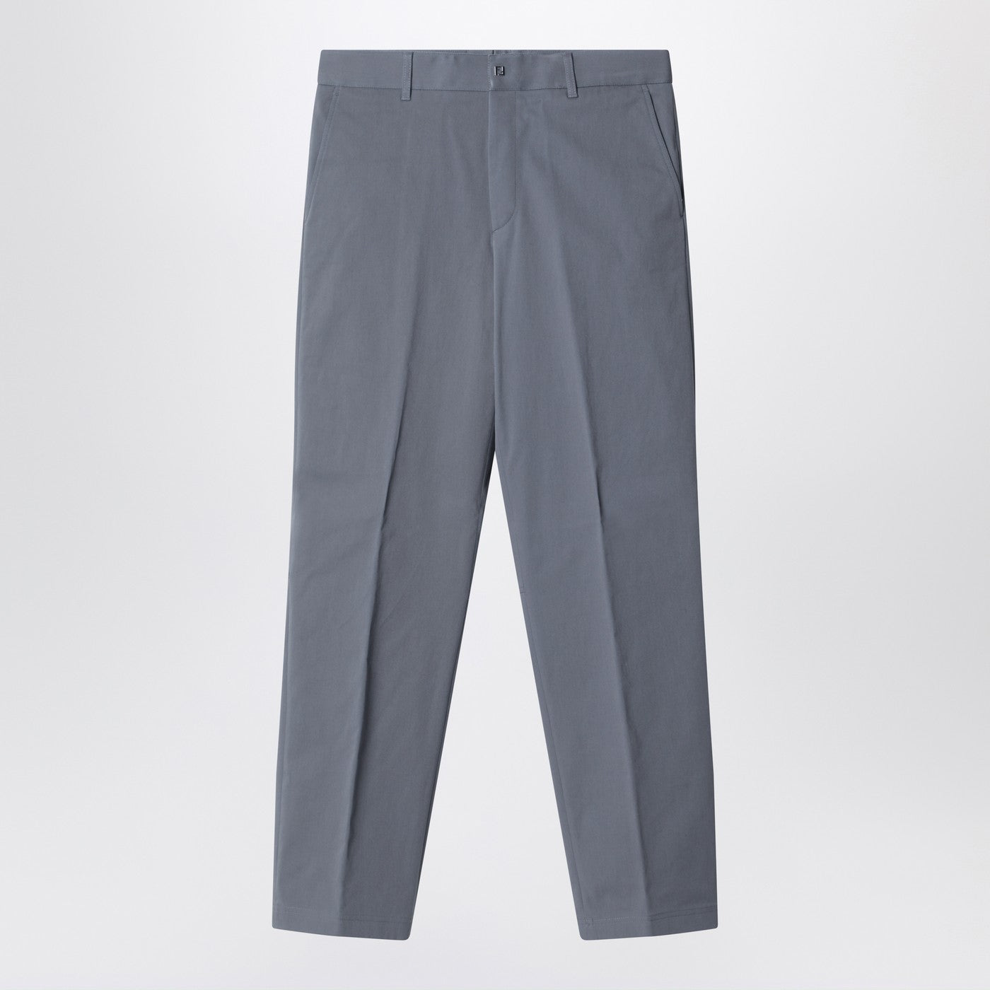 Fendi Grey Gabardine Trousers Men FENDI