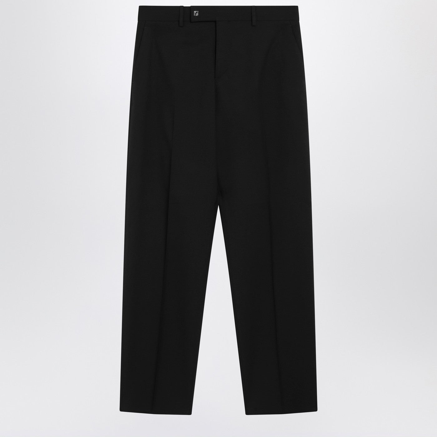 Fendi Black Wool Trousers Men FENDI
