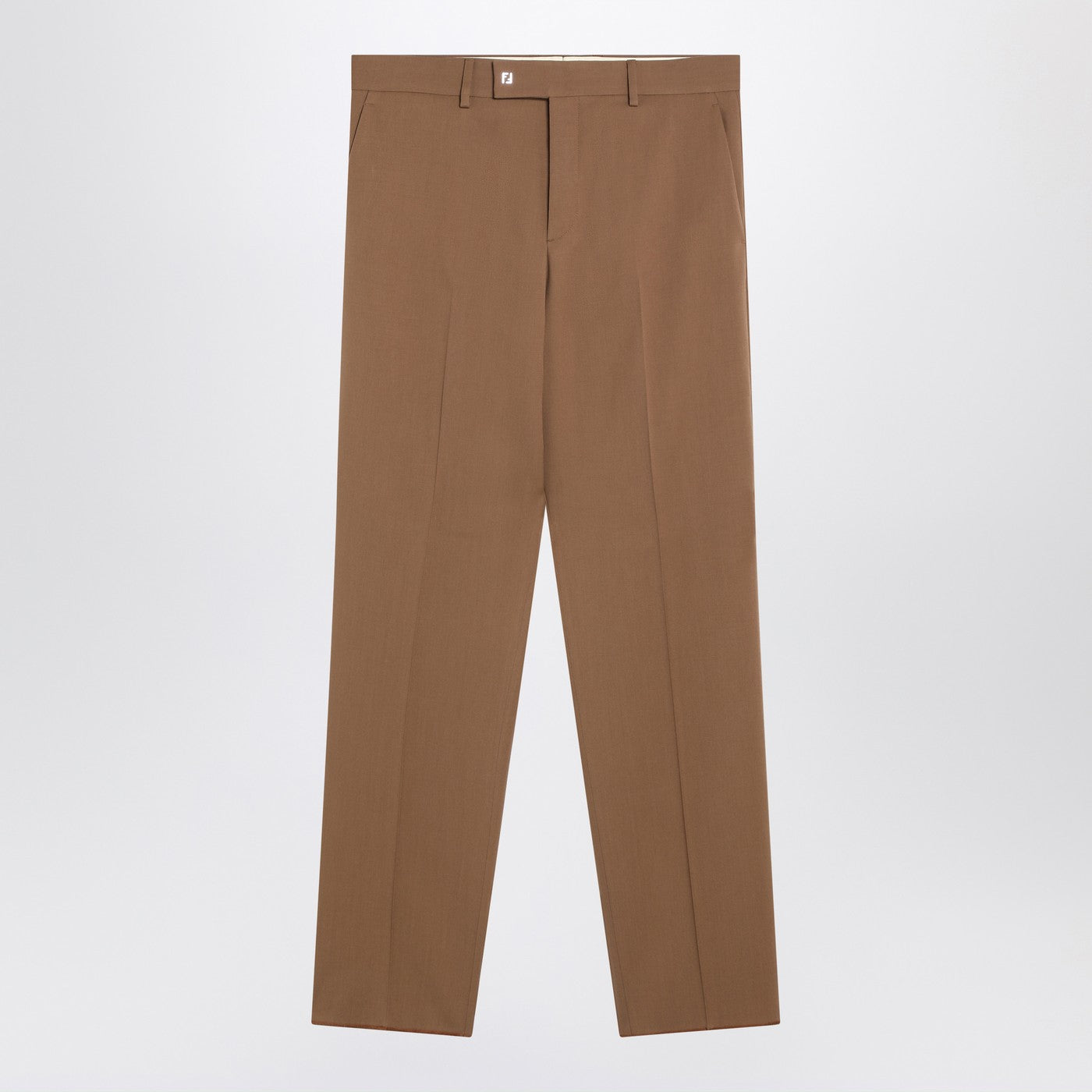 Fendi Rust Wool Trousers Men FENDI