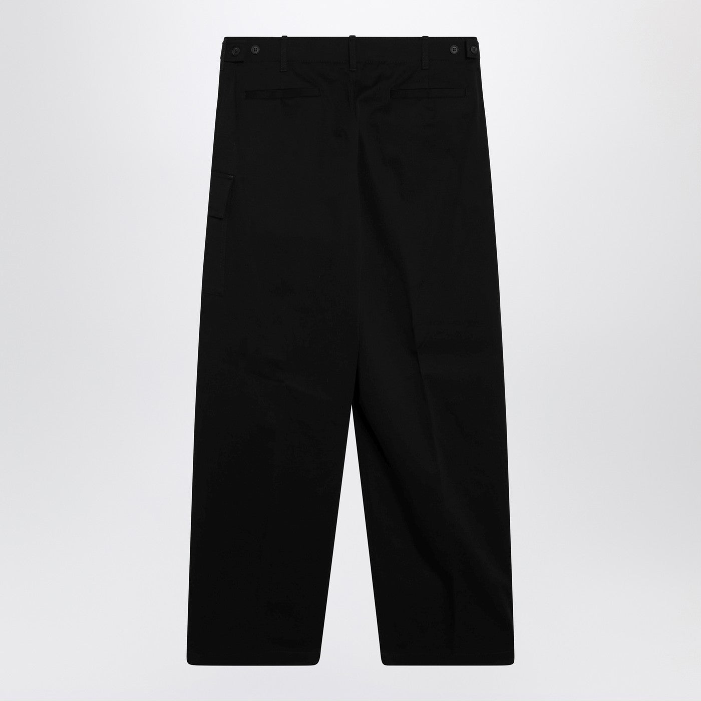 Fendi Black Gabardine Trousers Men FENDI
