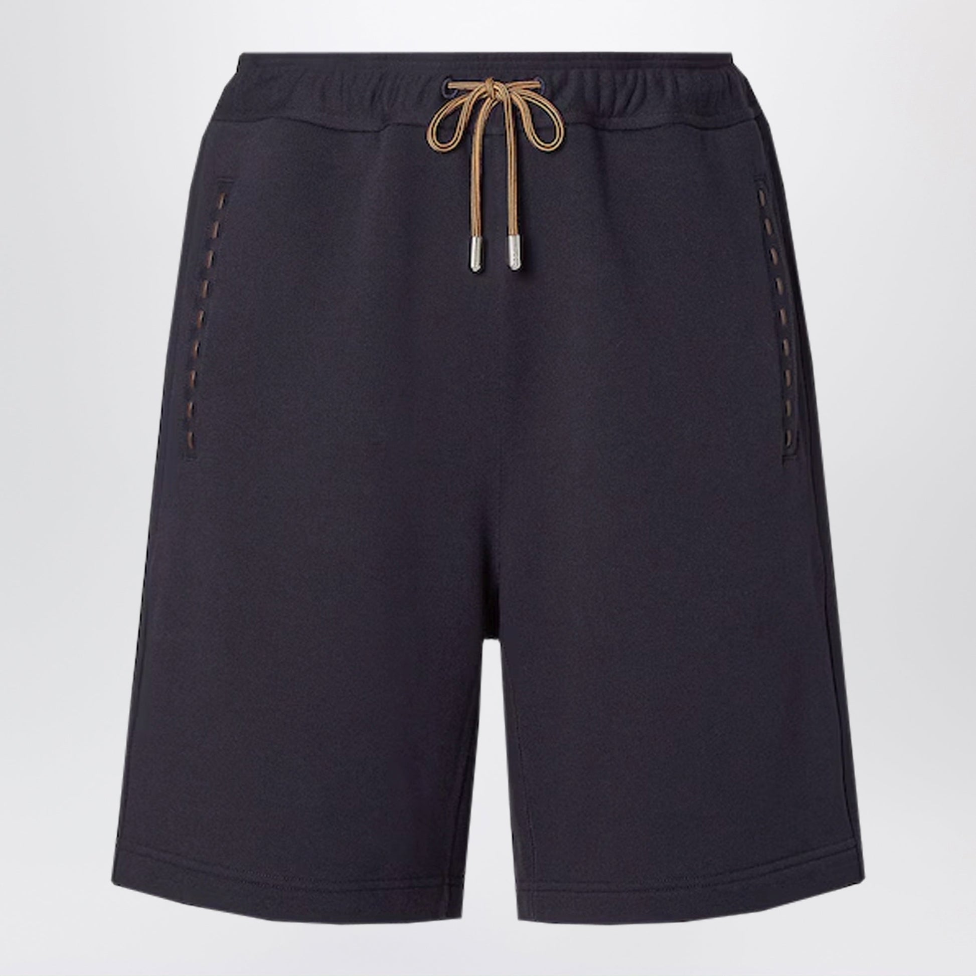 Fendi Navy Blue Cotton Bermuda Shorts Men FENDI