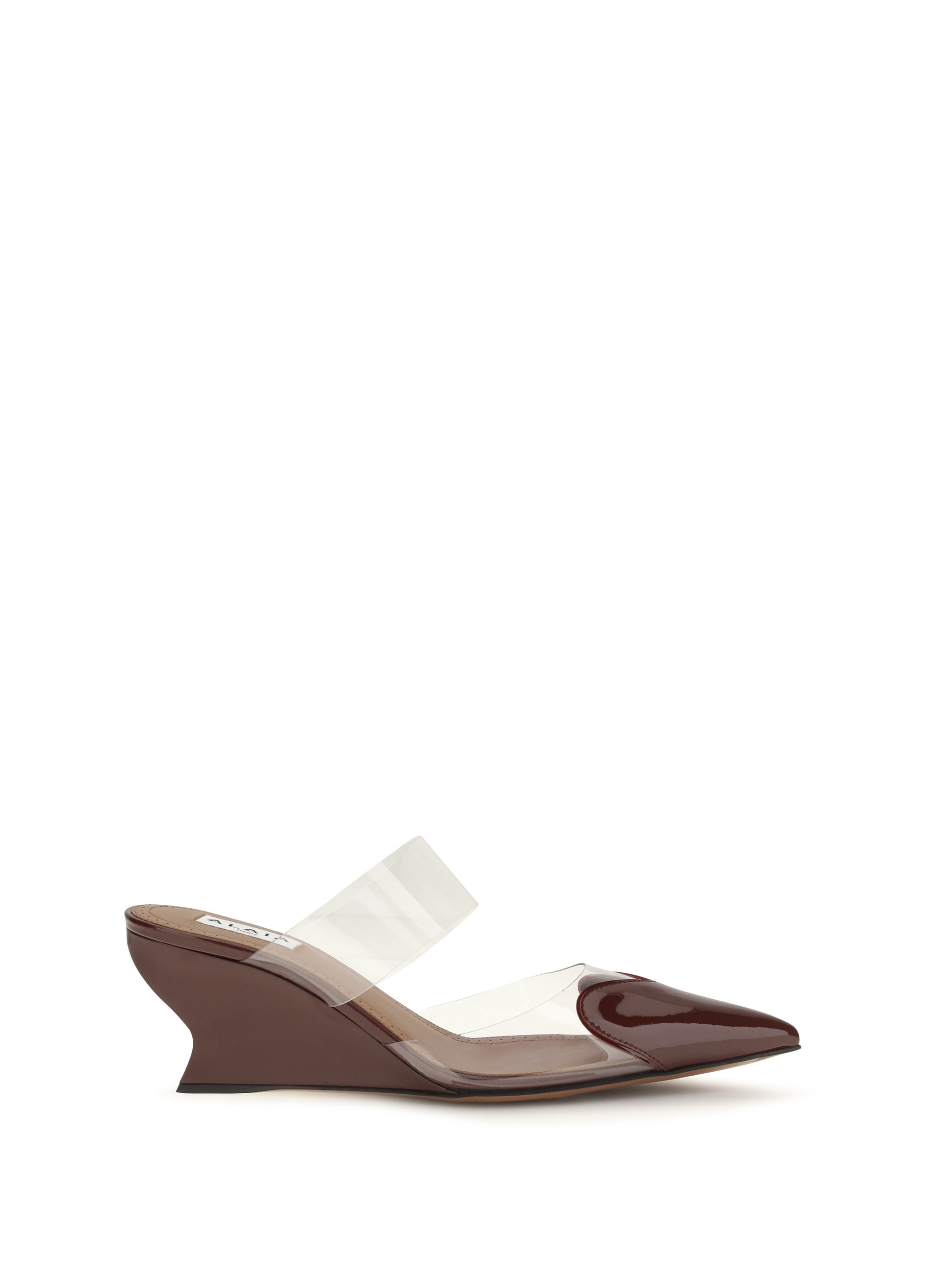 Alaïa Women Le Coeur Patent Leather Mules ALAIA