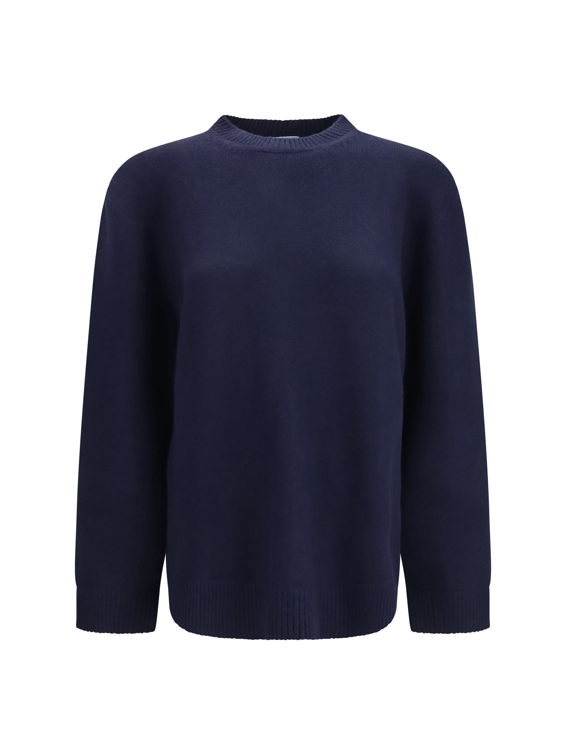 Prada Women Crewneck Sweater With Suede Elbow Patches PRADA