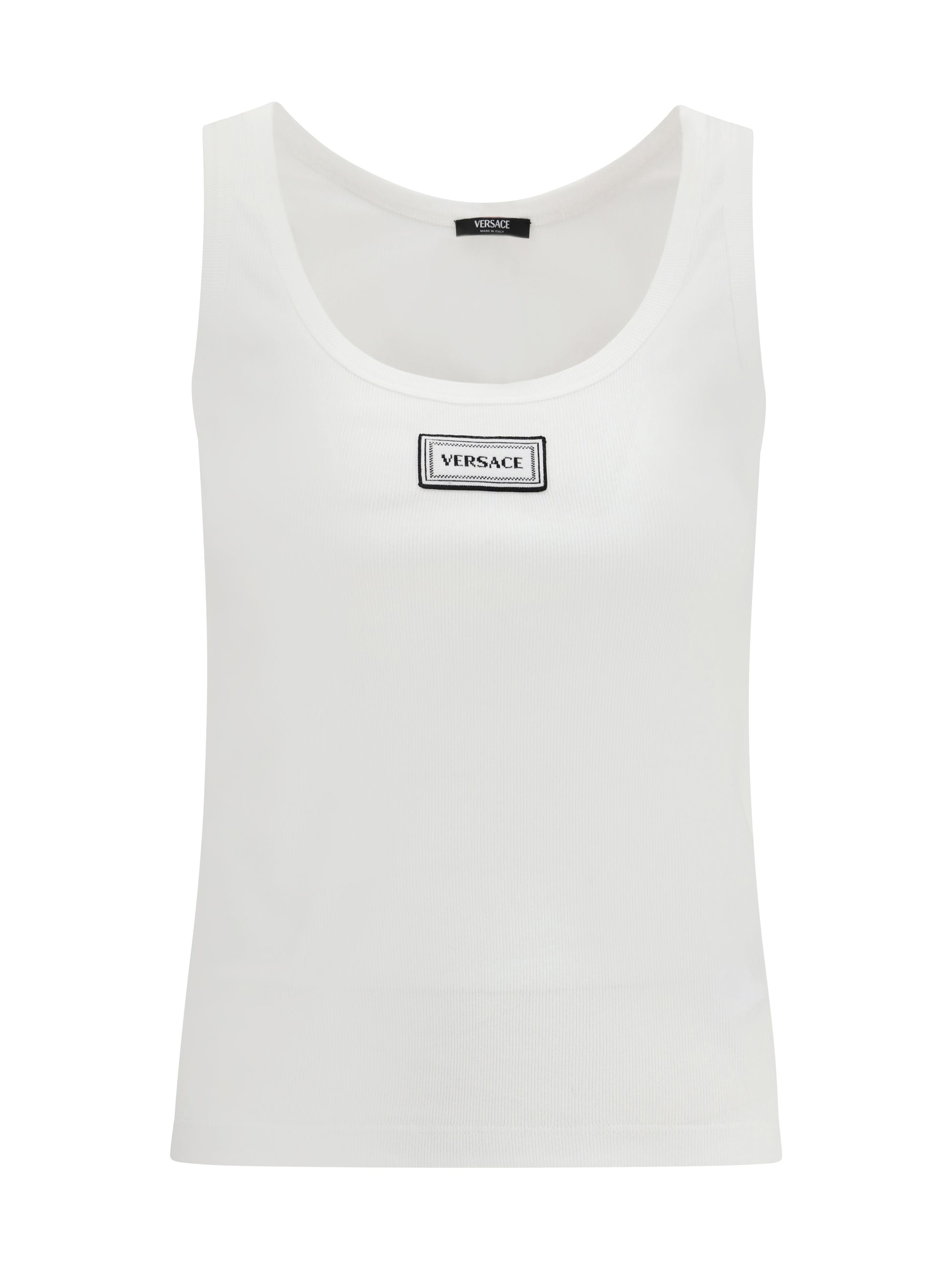 Versace Women Tank Top In Cotton Rib Stretch VERSACE