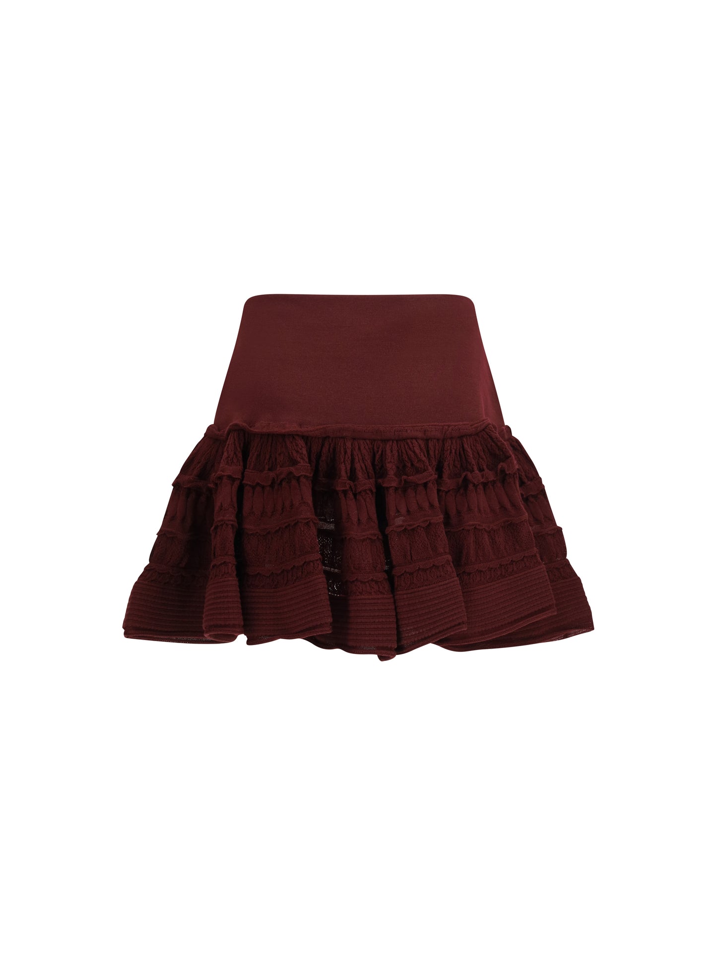 Alaïa Women Wool Crinoline Ruffle Mini Skirt ALAIA
