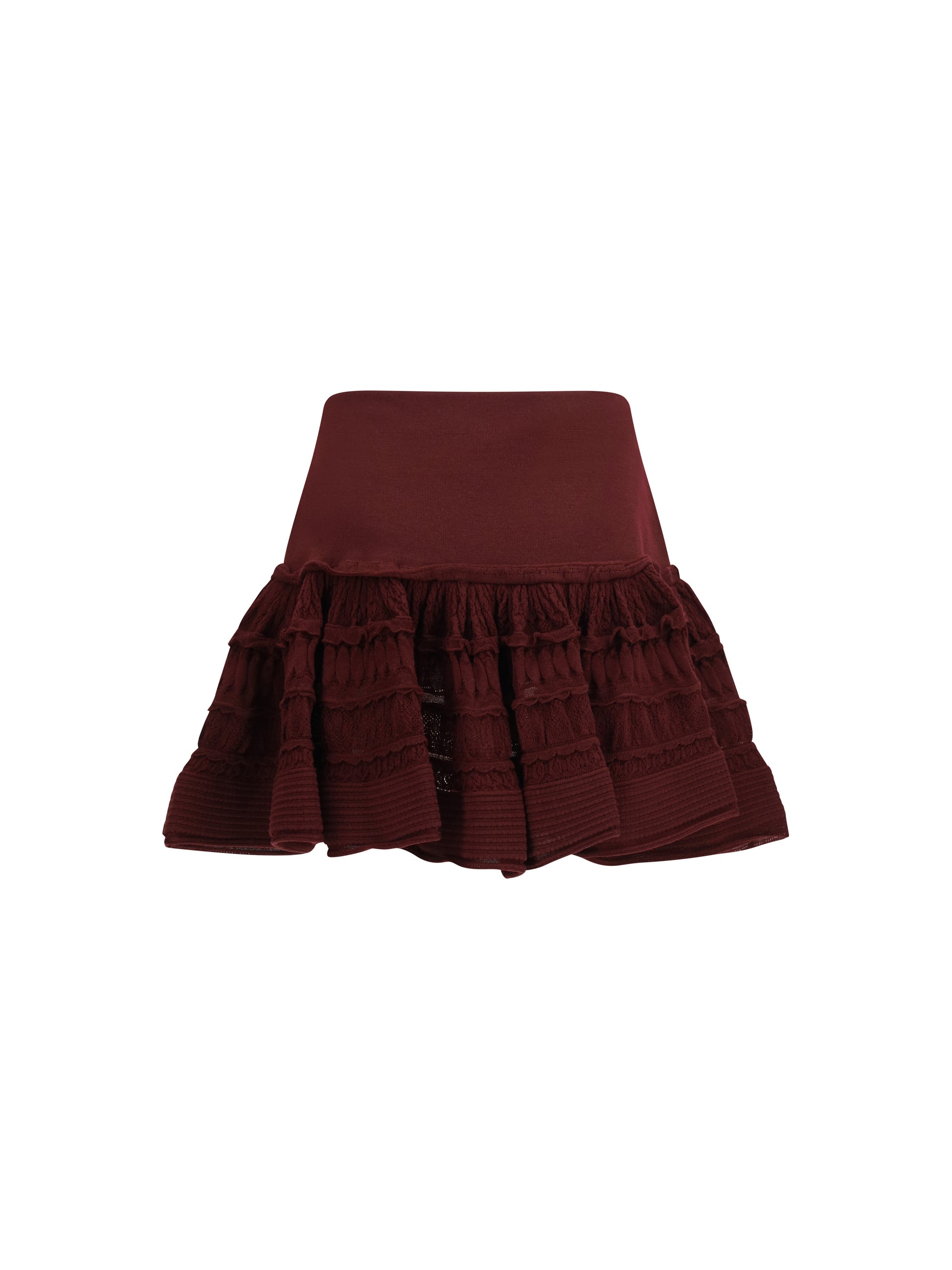 Alaïa Women Wool Crinoline Ruffle Mini Skirt ALAIA