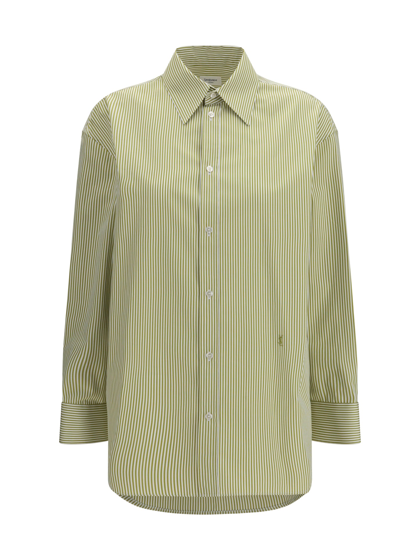 Saint Laurent Women Vertical Striped Button Shirt SAINT LAURENT